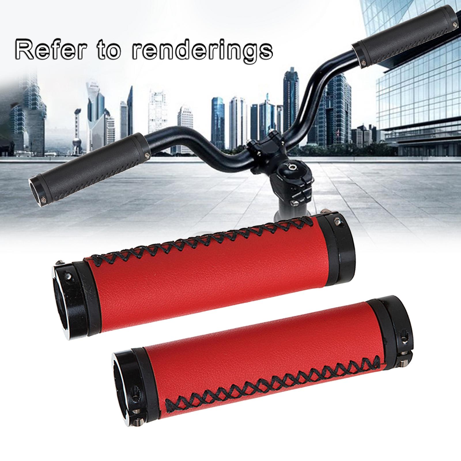 1 Pair Soft Bike Handlebar Grips Scooter Bicycle Parts 22.2mm  Red