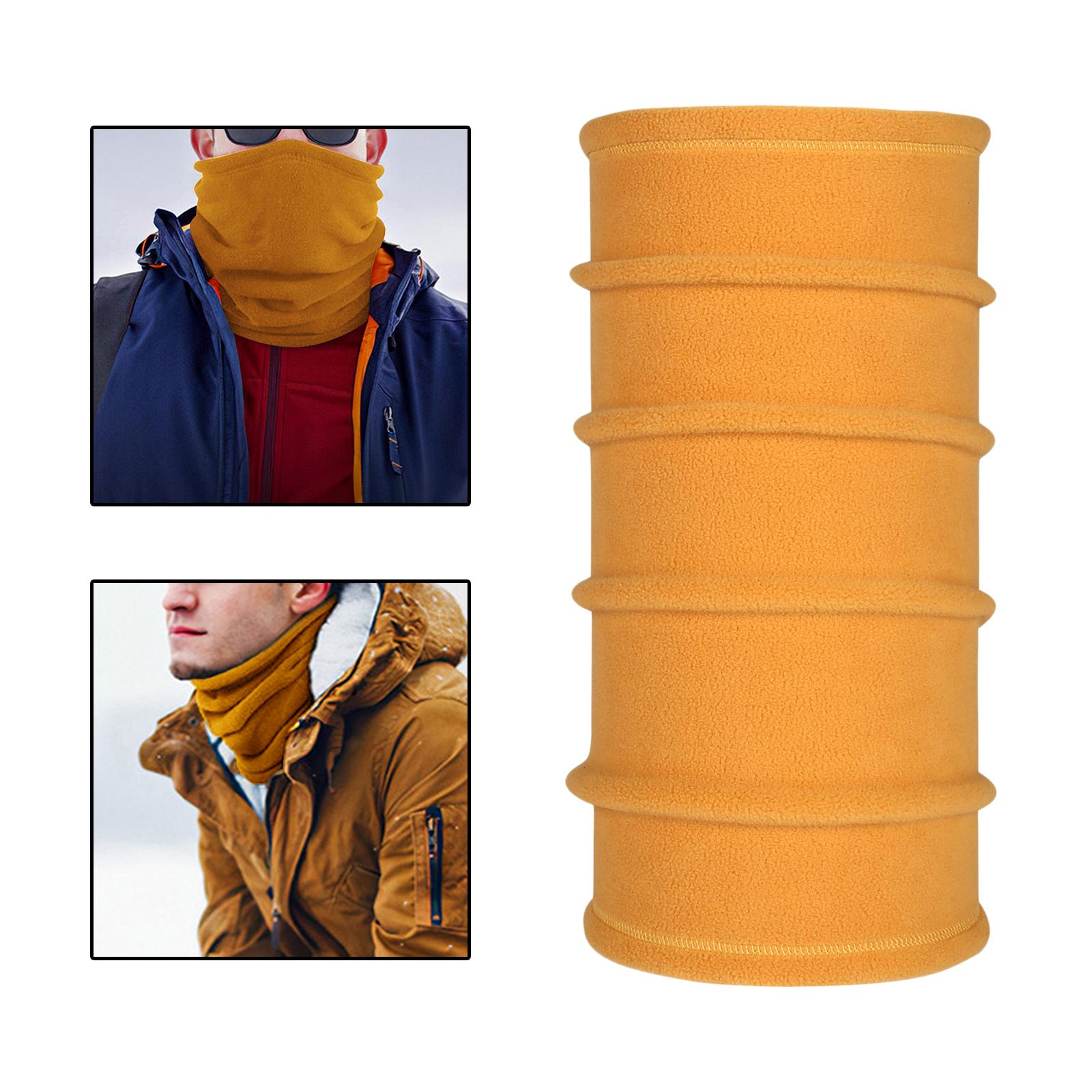 Soft Neck Gaiter Tube Warmer Cold Weather Protection Face Cover Snood yellow