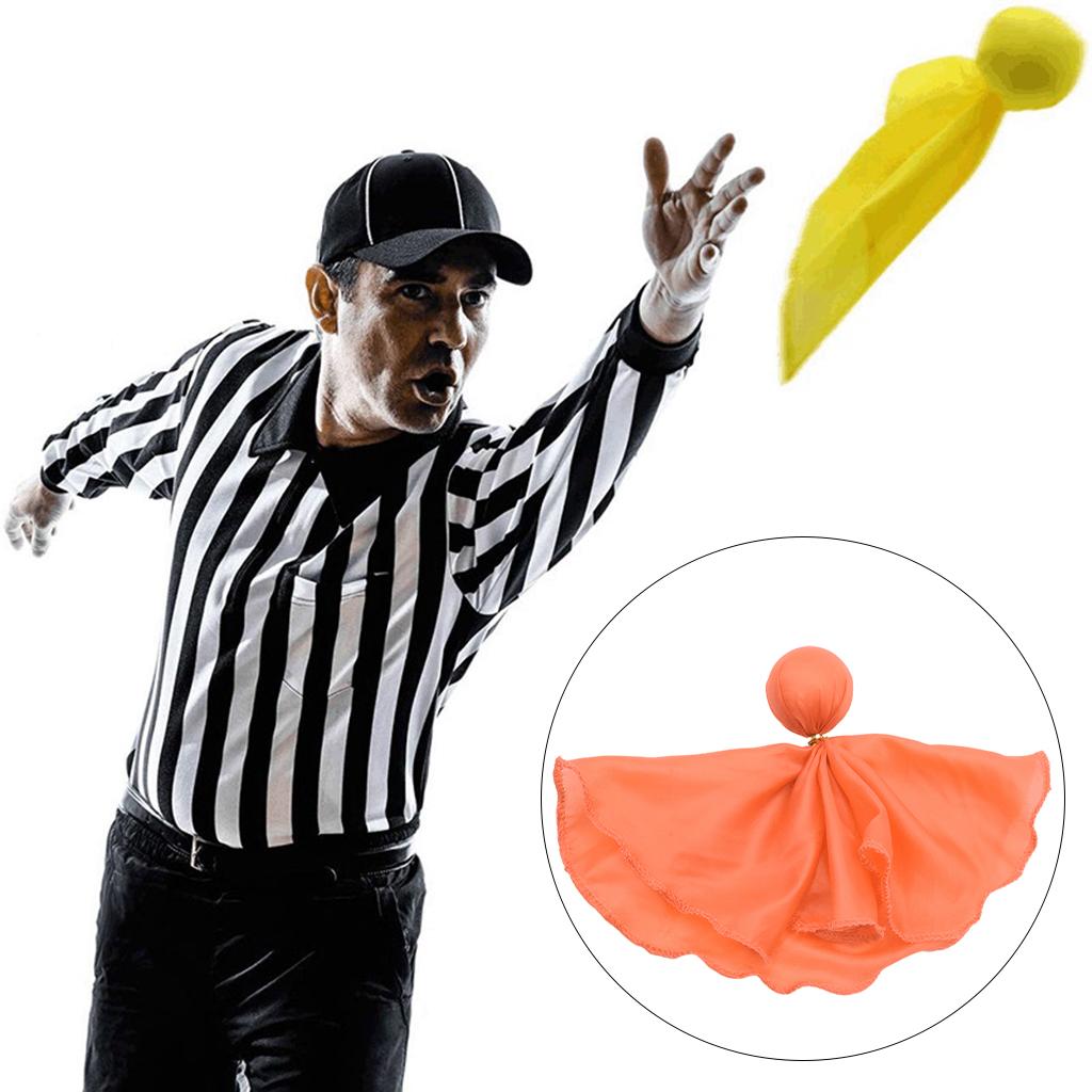 6 Pieces Penalty Flag Sports Fan Challenge Flags Football Party Accessory Orange