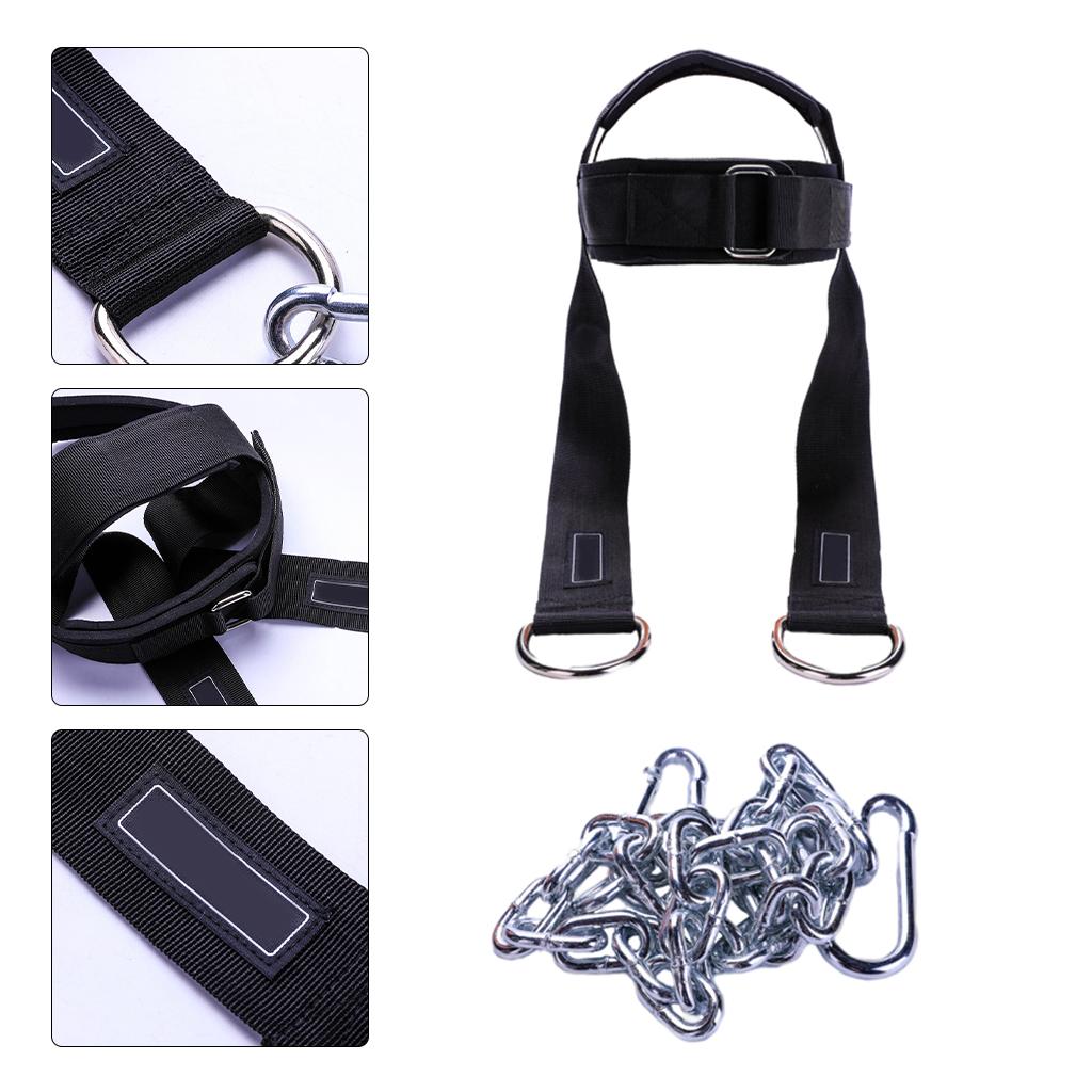 Head Harness Neck Exercise GYM Training Dipping Weight Lifting Chain Adjust Nylon