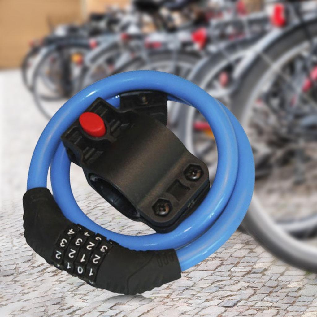 Password Code Lock Resettable Combination Motorcycle Scooter Safety blue