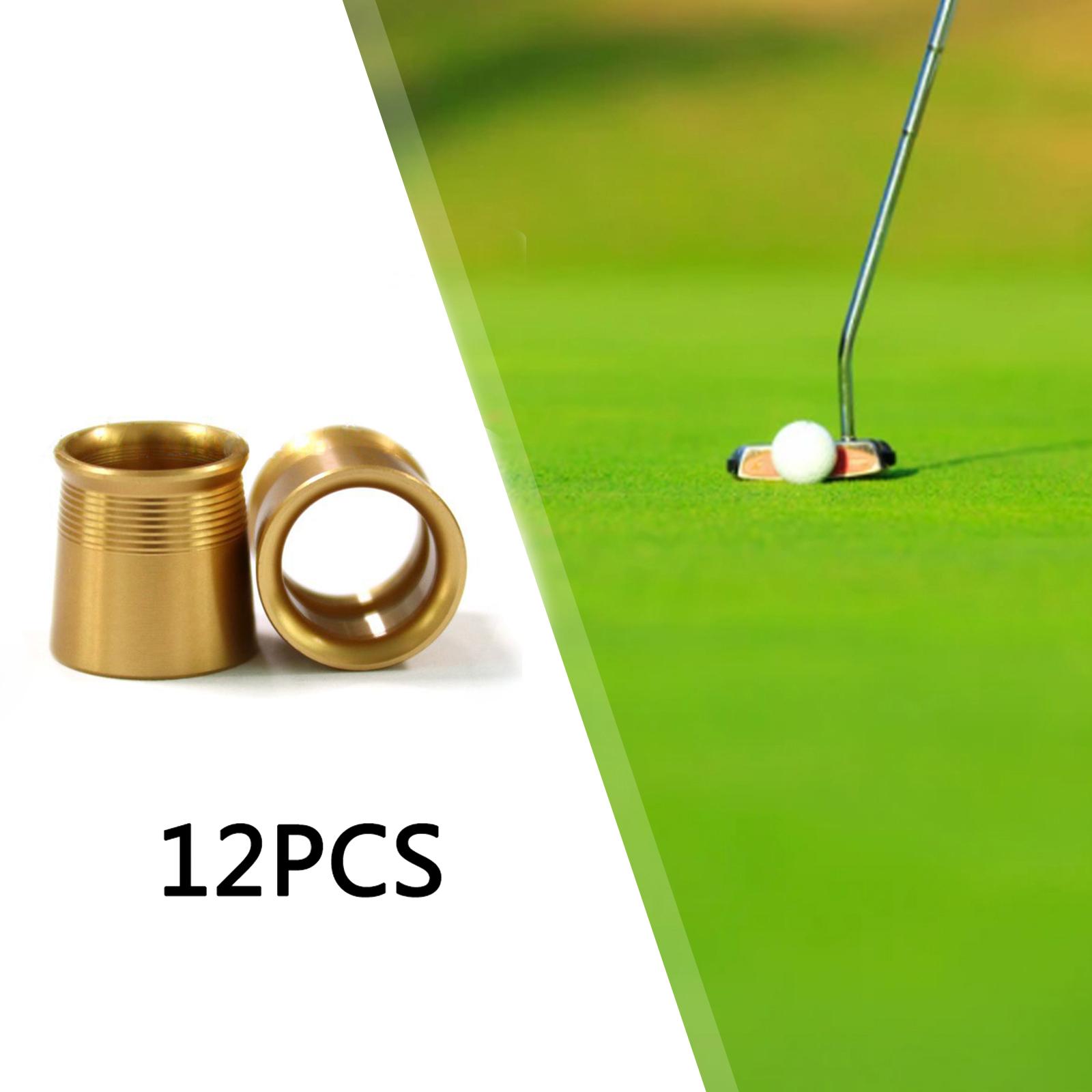 12Pcs Golf Wood Ferrules .335 Driver Fairway Wood Shaft Golf Supplies Gold