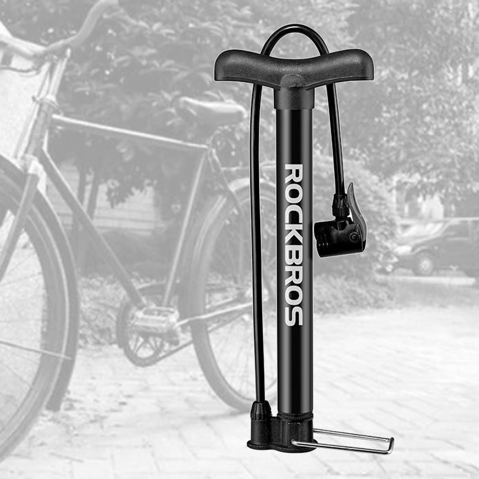 Compact Floor Standing Bicycle Tyre Pump Balloon Inflator Presta Schrader