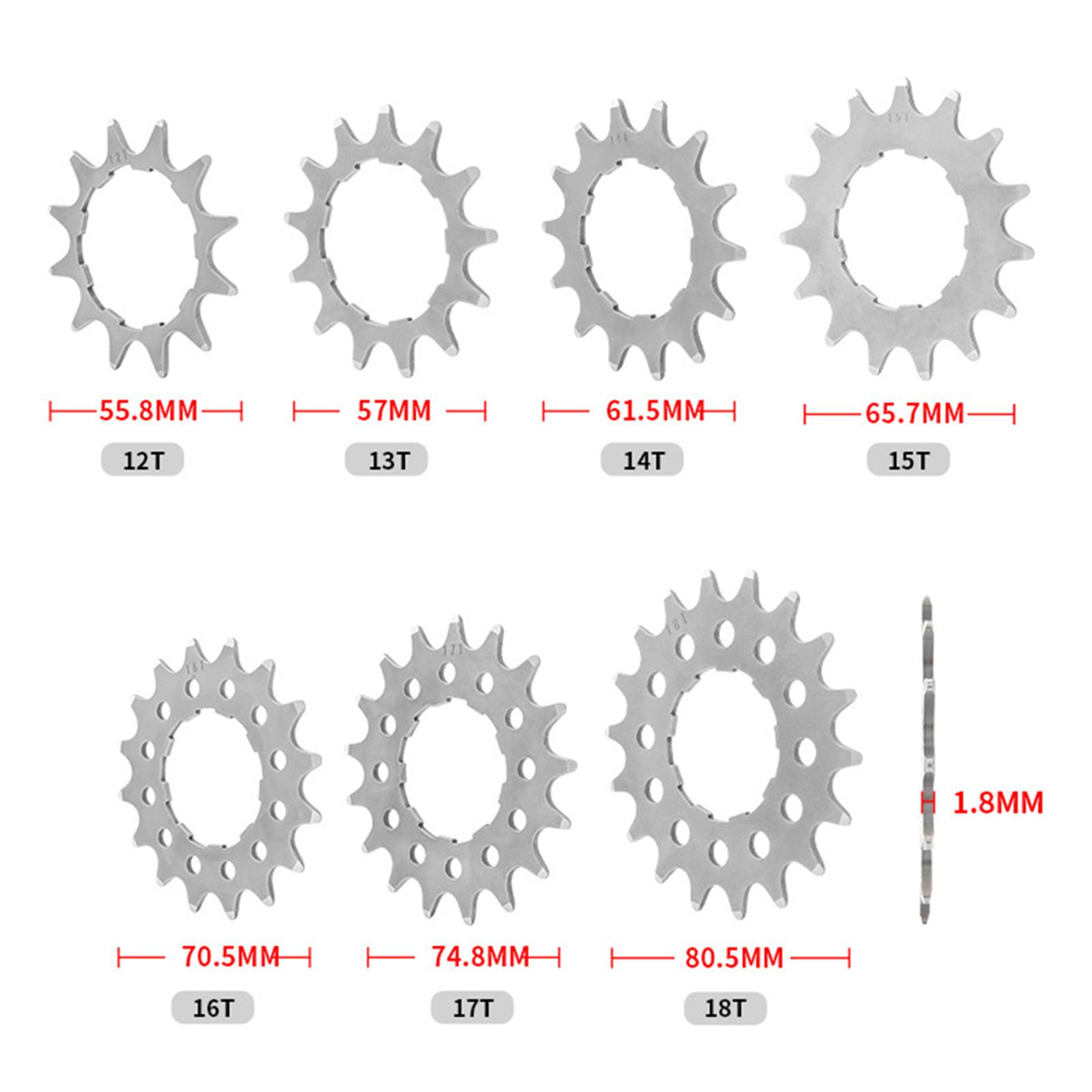 Single Speed Cassette Cog Bike Freewheel Bicycle Refit Parts Components 12T