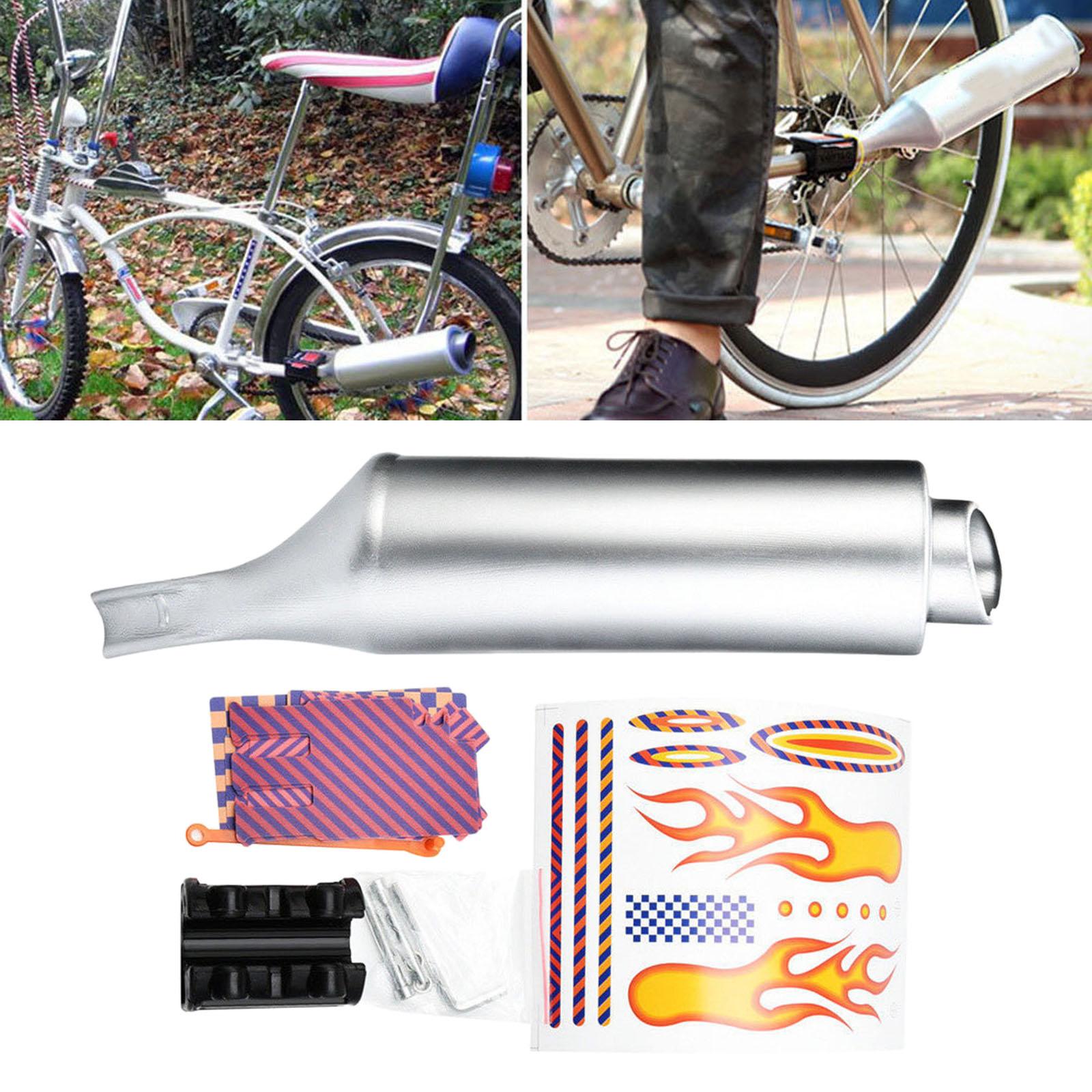 Bike Turbo Spoke Pipe with Sound Effect Round Muffler Exhaust Modification