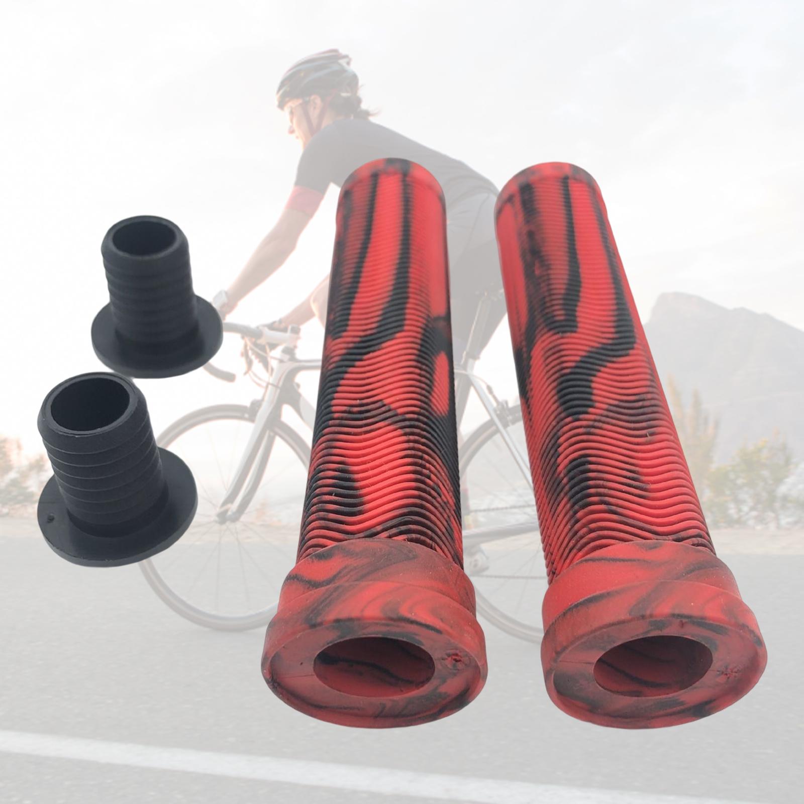 2x Soft Handlebar Grips Sleeve Anti-Skid Comfortable for BMX Sports Cycling Red