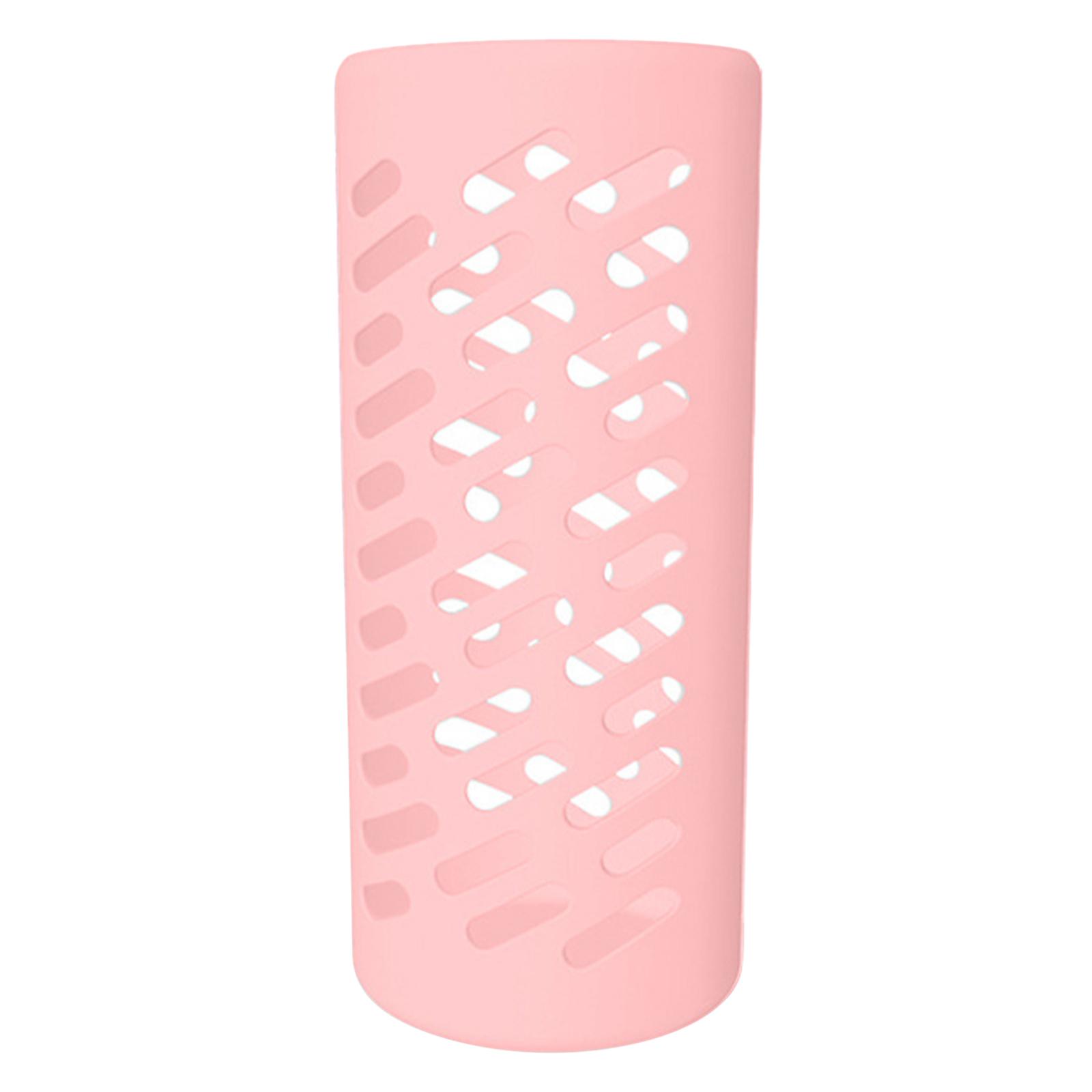 Water Bottle Silicone Sleeve Insulated Nonslip Protective Cover 18oz Pink