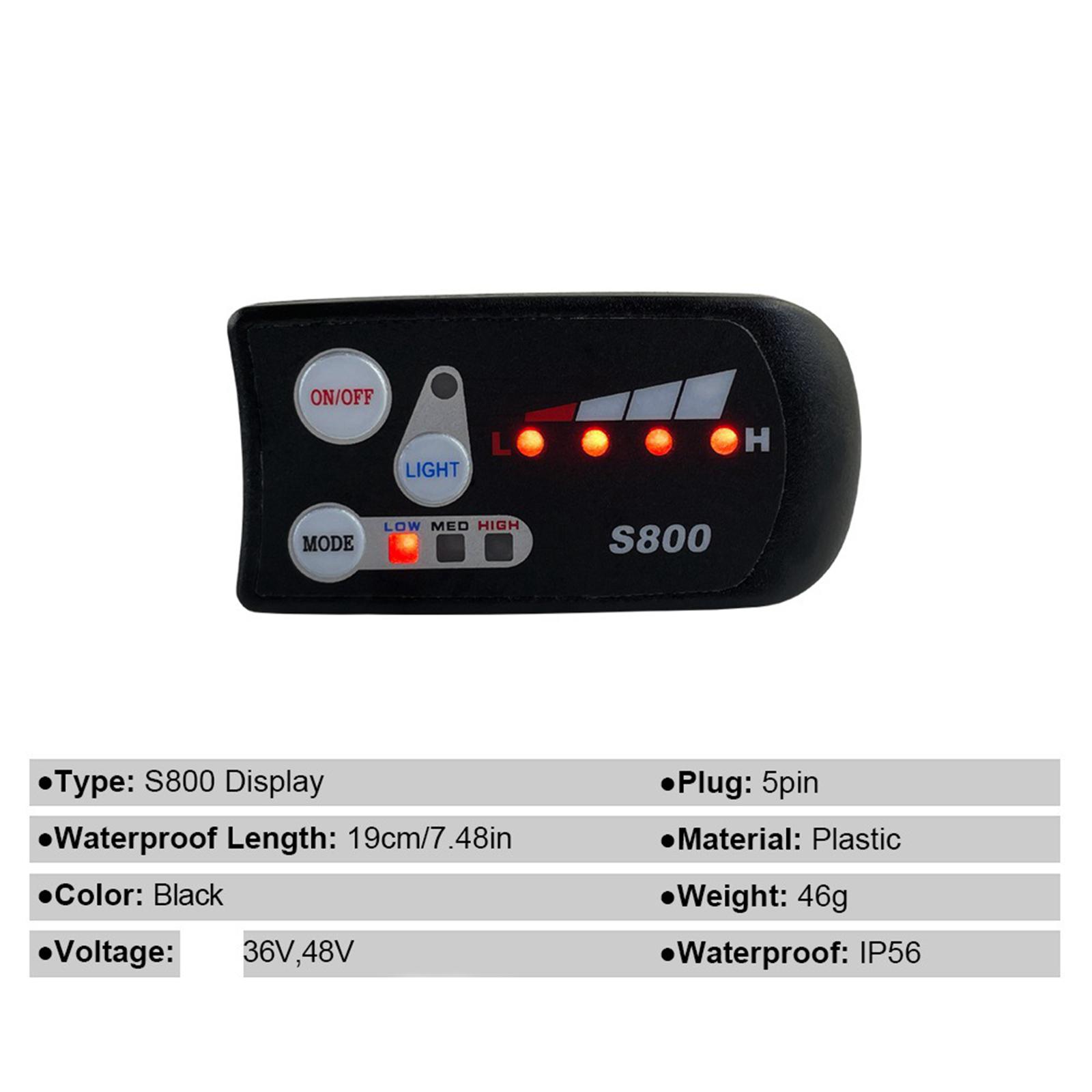 LED Bicycle Display Speed Meter for 36V 48V Controller Scooter Waterproof