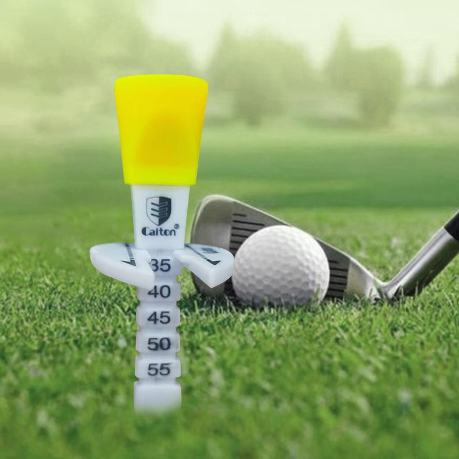 Golf Tee Ball Holder Adjustable Height for Golf Training Indoor Outdoor Yellow