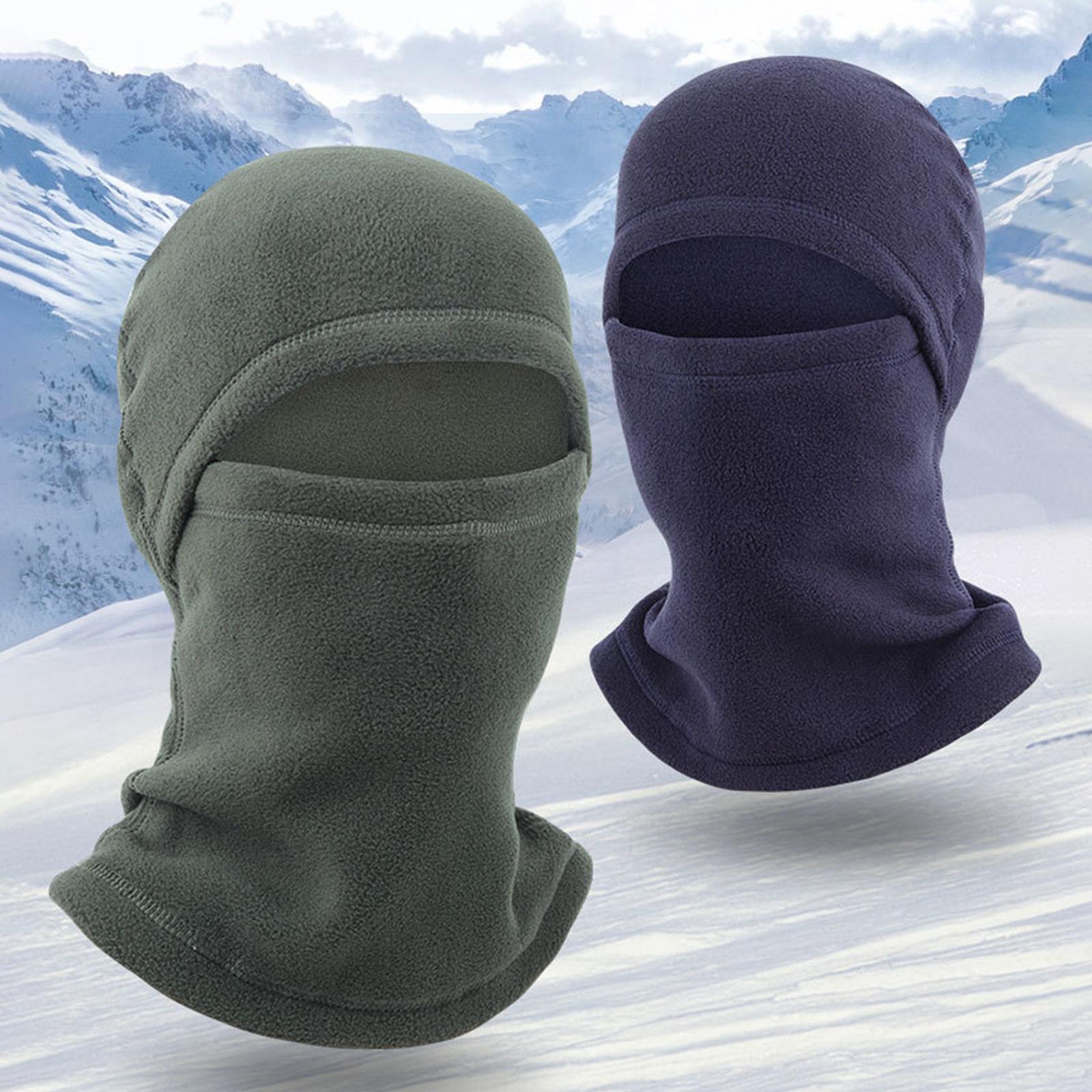 Balaclava Hat Cover Thermal Lightweight Windproof for Cycling Men Women black