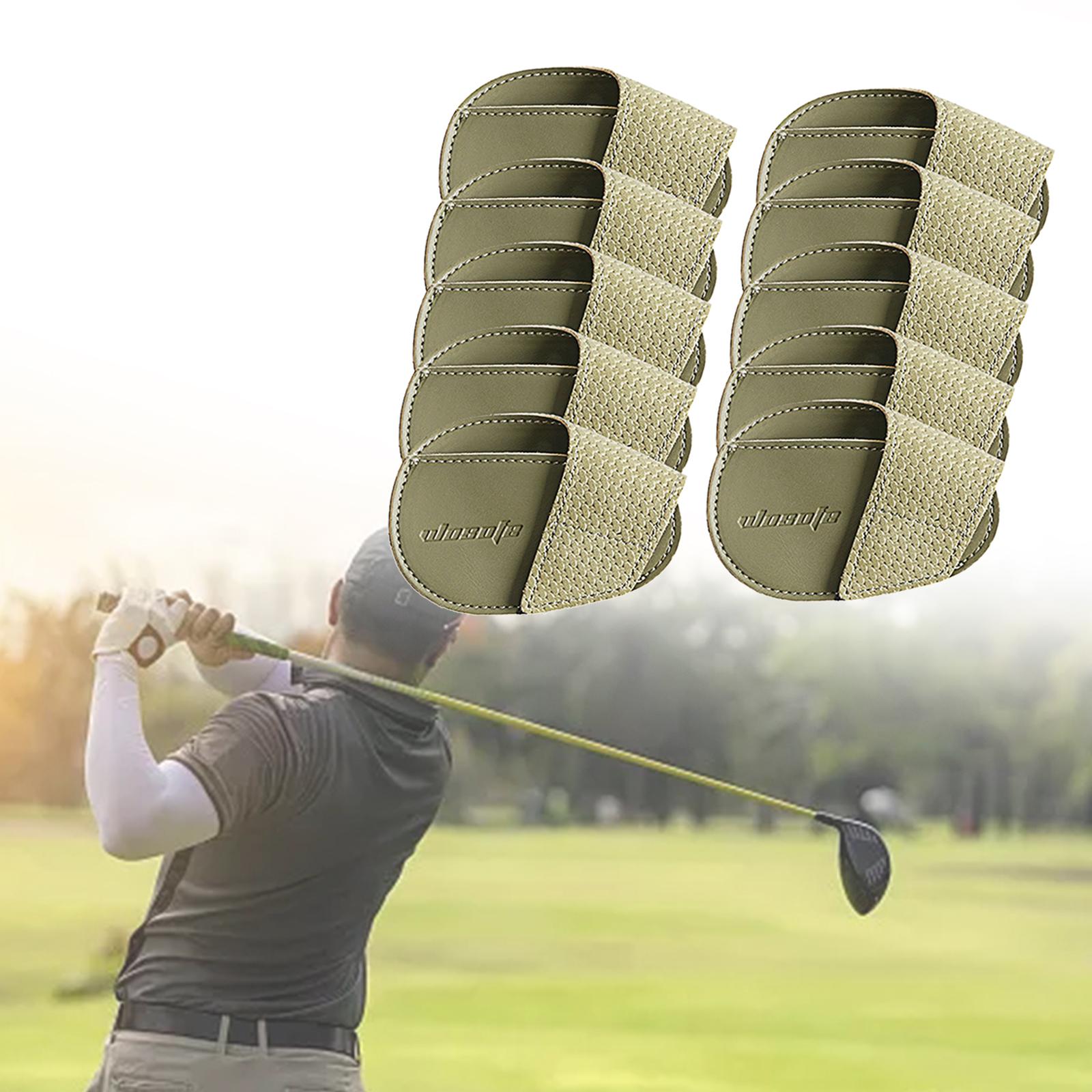 Golf Head Covers PU Portable Protector for Athlete Travel Golf Training Green Small