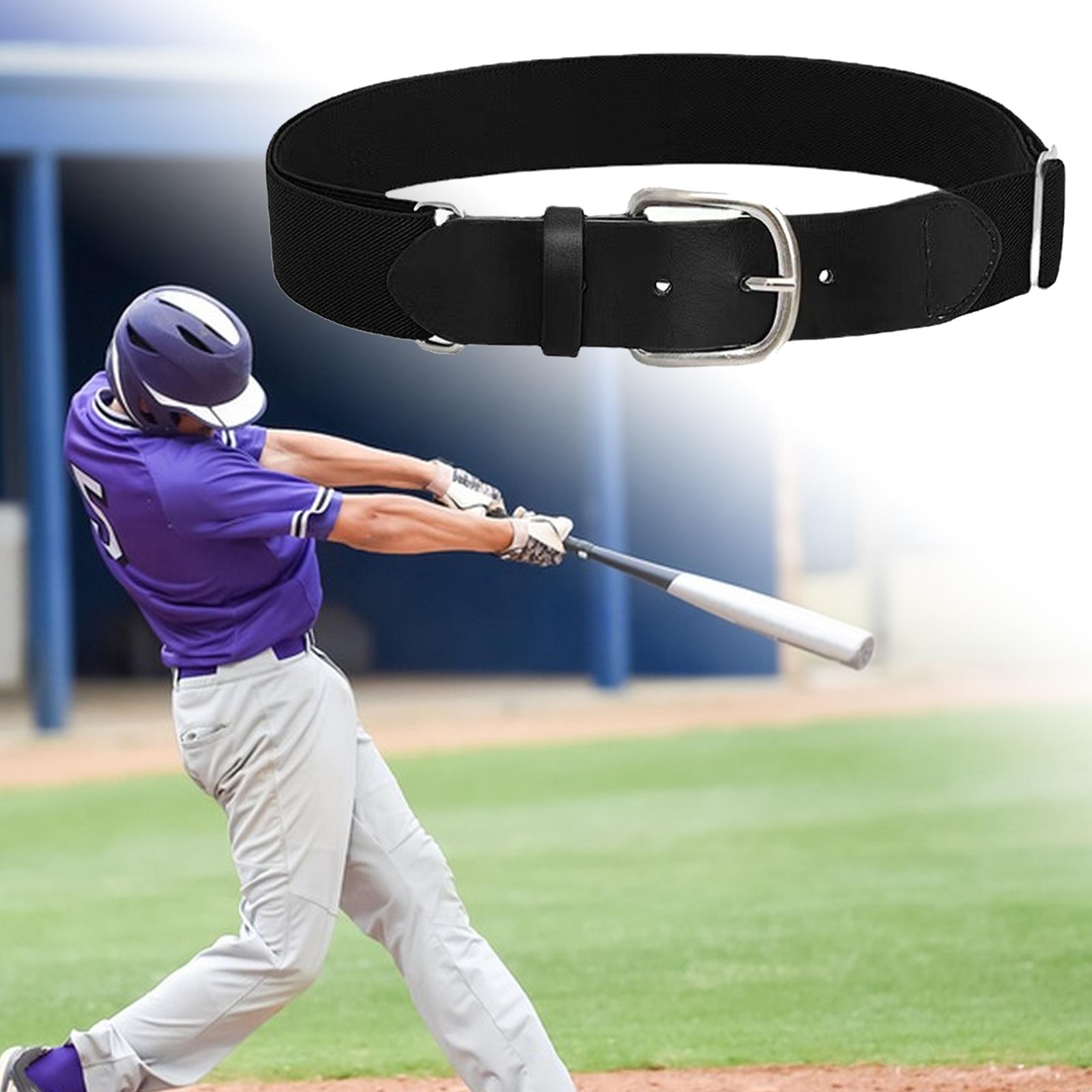 Baseball Belt Softball Belt Adjustable Unisex Waist Band Fine Workmanship Black