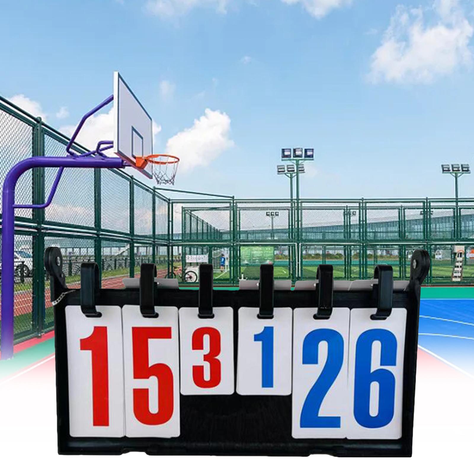 Scoreboard Portable 6 Digit for Basketball Competitive Sports Indoor Outdoor