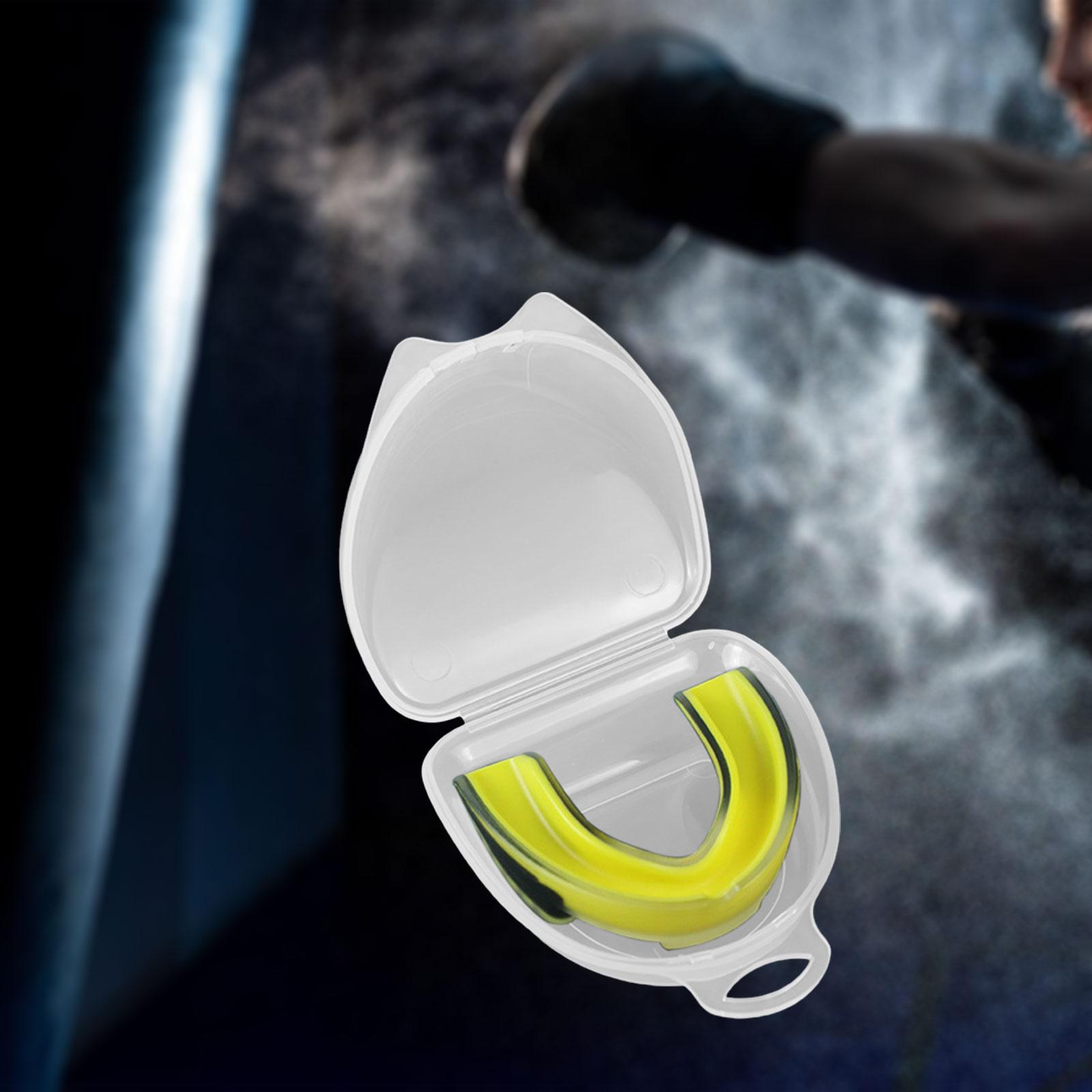 Sparring Mouth Guard Professional Gum Protector for Taekwondo Karate Yellow