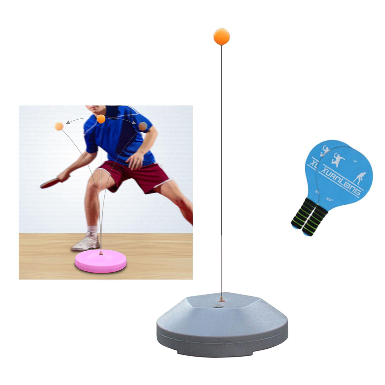 Table Tennis Trainer Ping Pong Trainer Games Parent Child Toy for Boys Girls Gray with Rackets