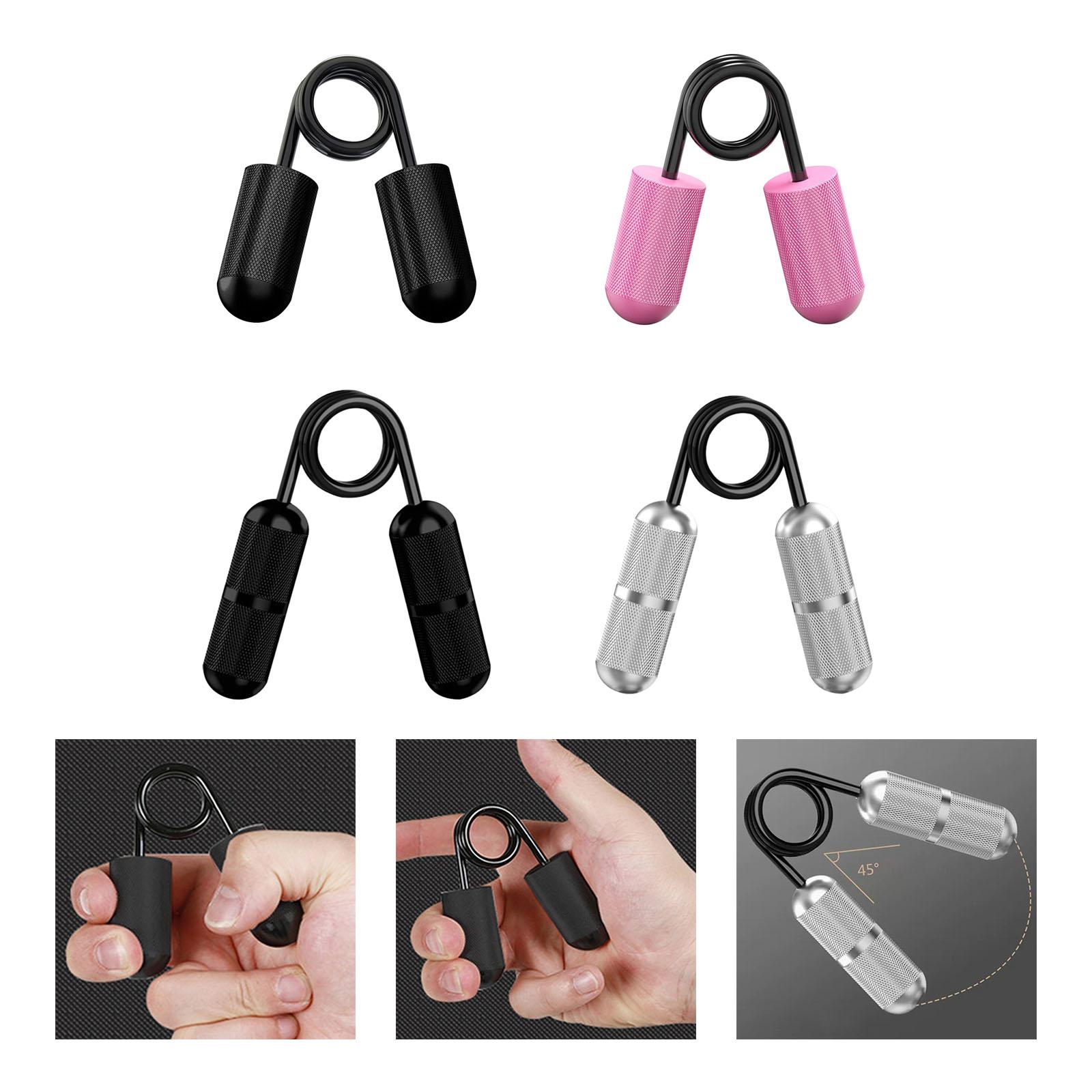 Fingers Exerciser Stretcher Strength Trainer Exercise Hand Grip Strengthener Black 7.5cm