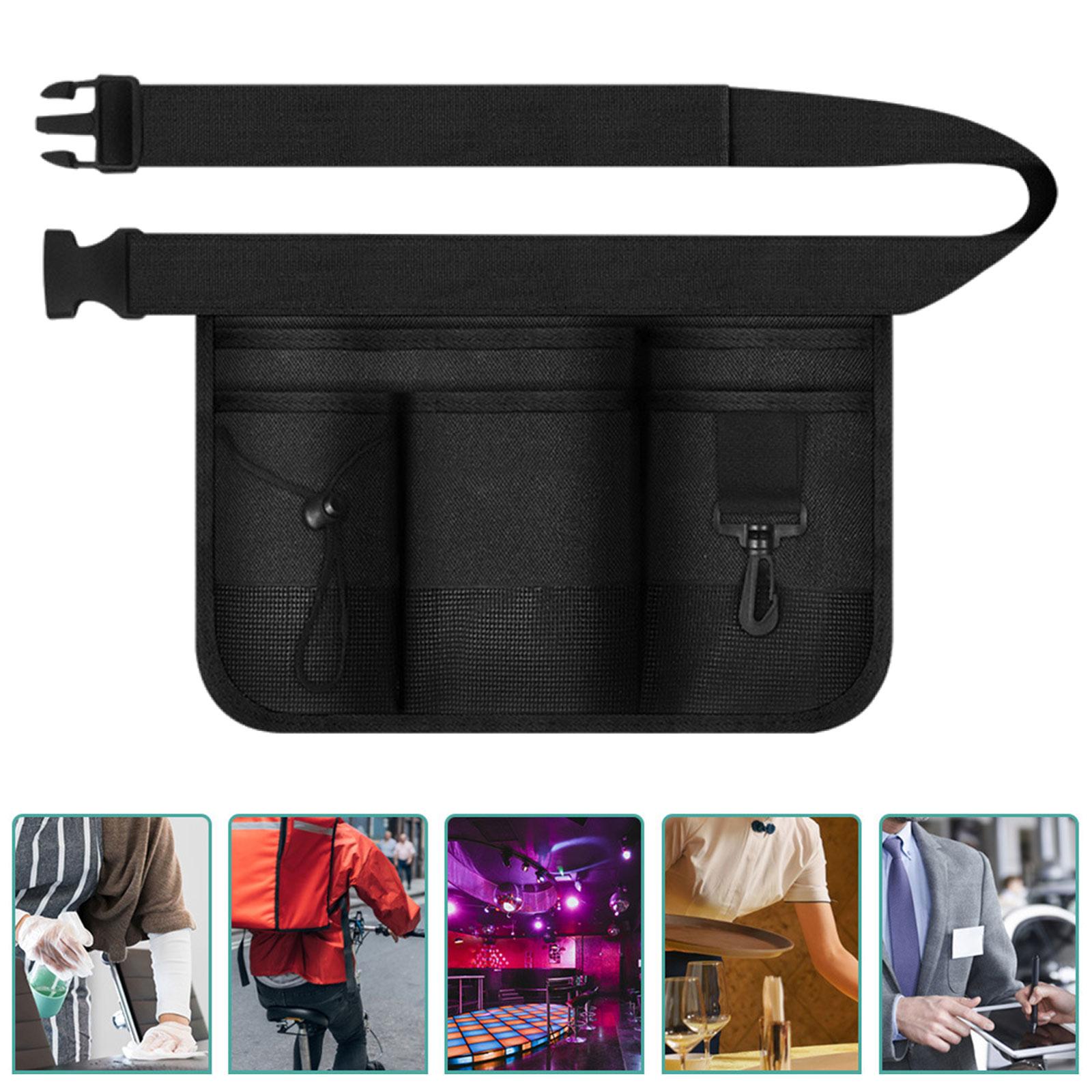 Waist Tools Bag Belt 7 Pocket Multipurpose Garden Belt Storage for Gardening Black
