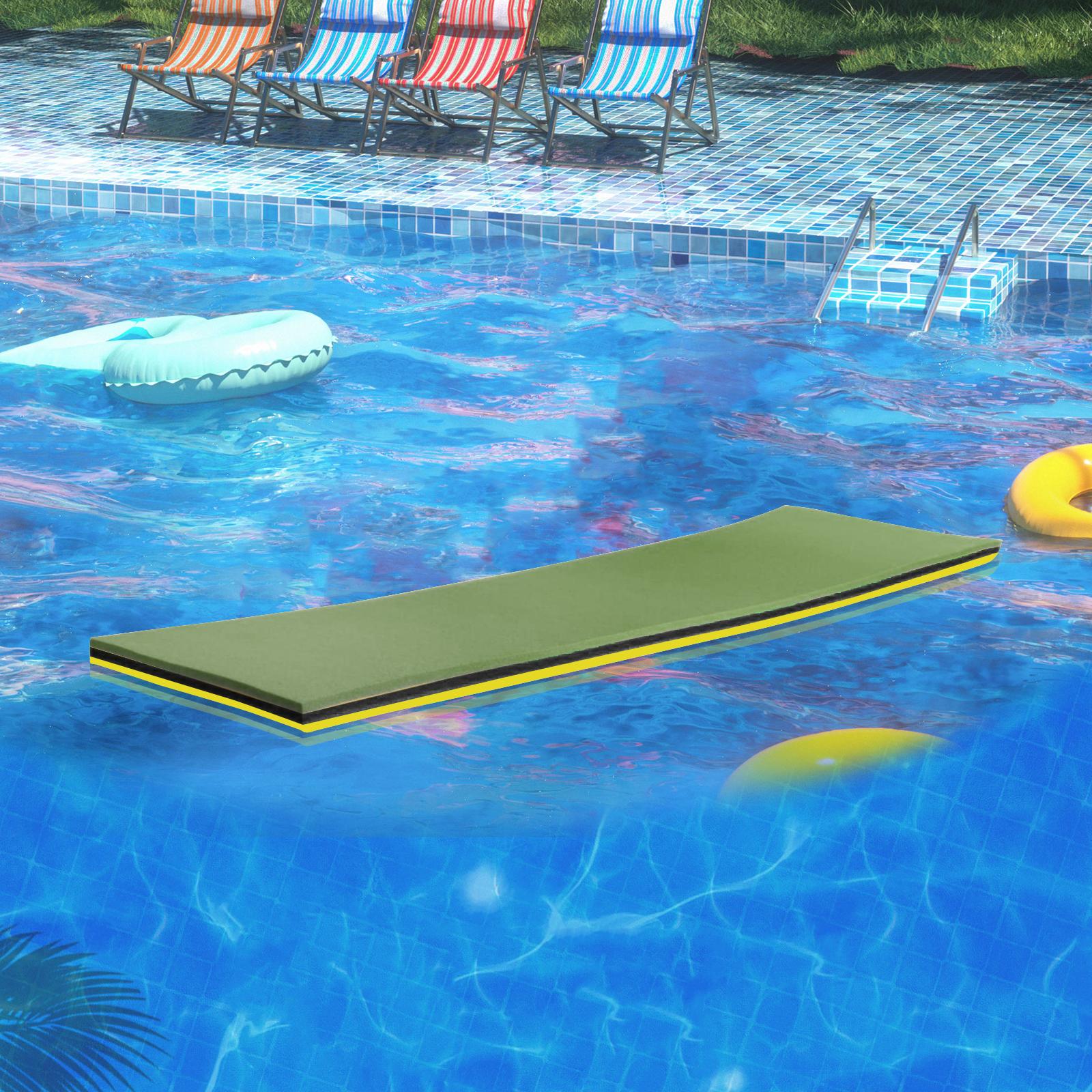 Pool Floating Water Mat 3 Layer Water Raft 43x15.7x1.3inch Roll up Pad