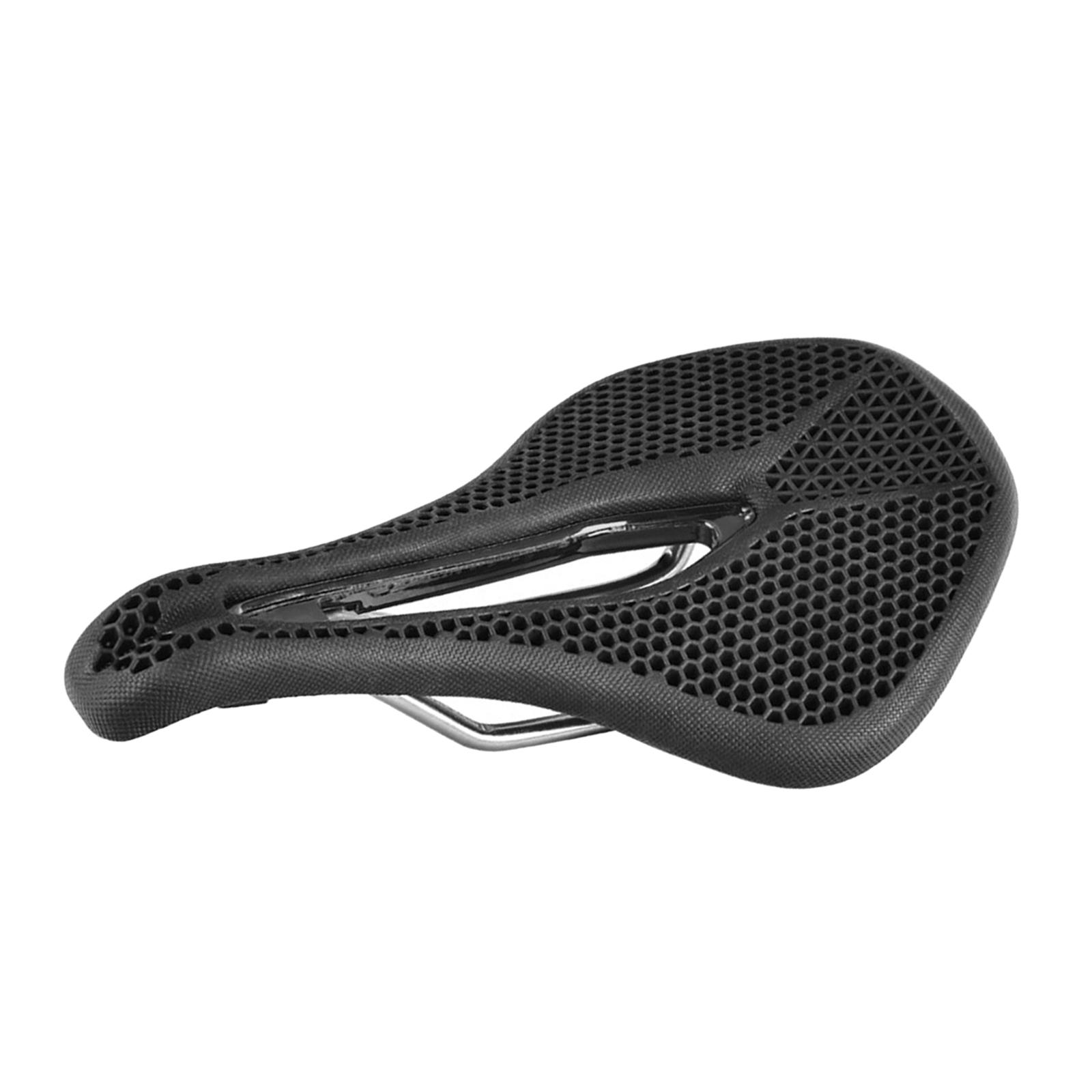 Bike Seat Honeycomb Surface No Pressure Road Mountain Waterproof Bike Saddle black