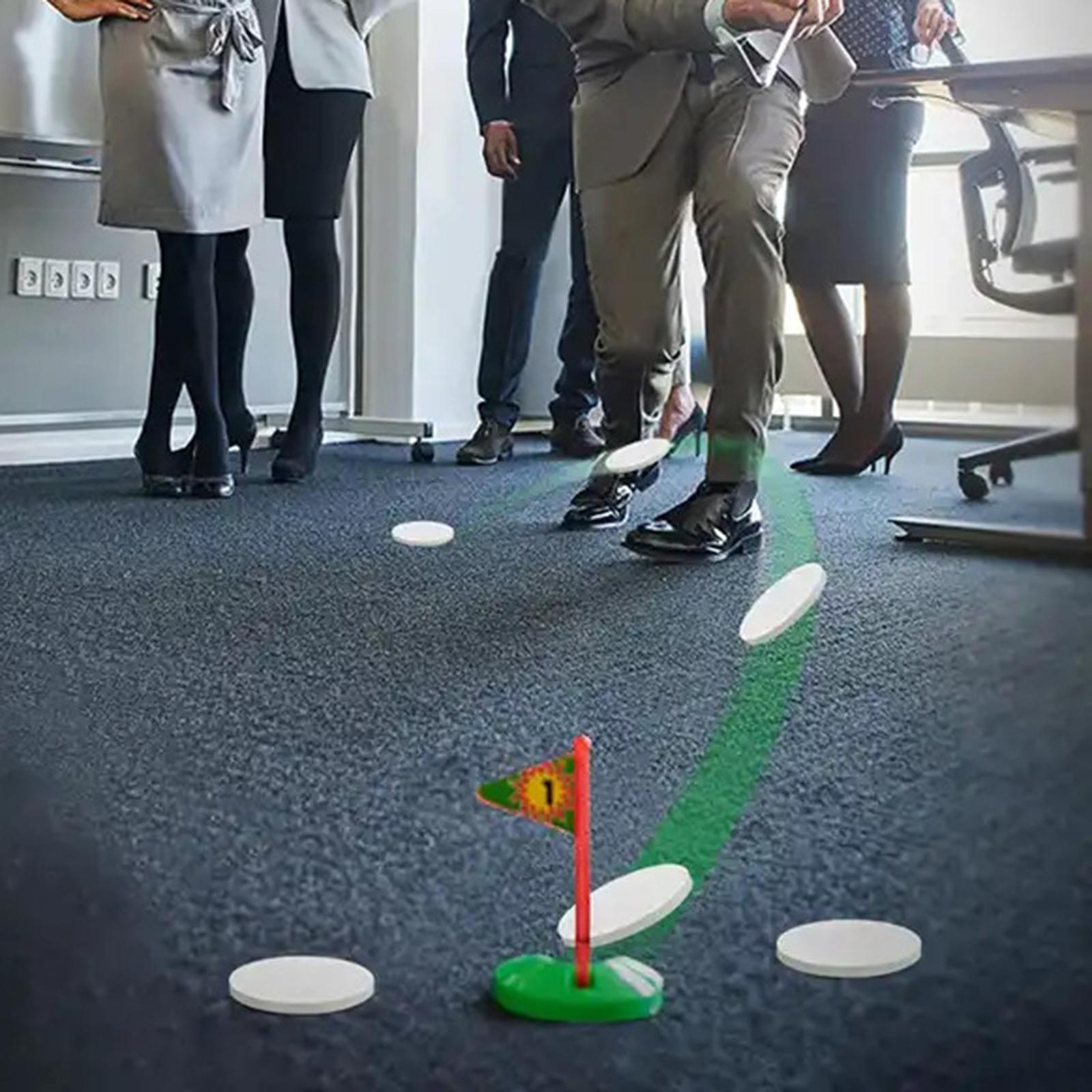 6xFlat Golf Ball Beginners Portable Office Home Adult Golf Practice Ball