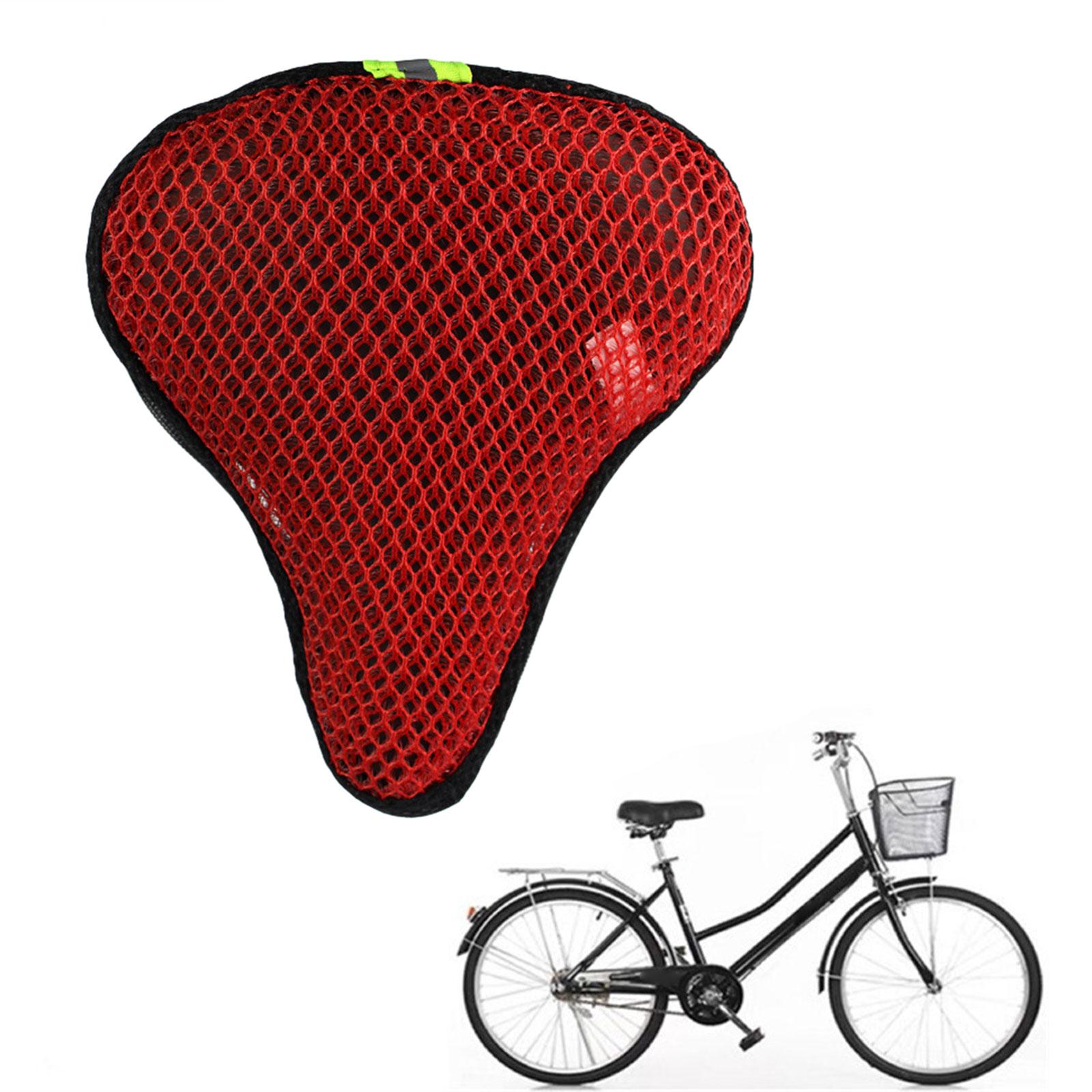 Bicycle Seat Cushion Cover Cycling Components Mesh Mountain Bikes Seat Cover Red