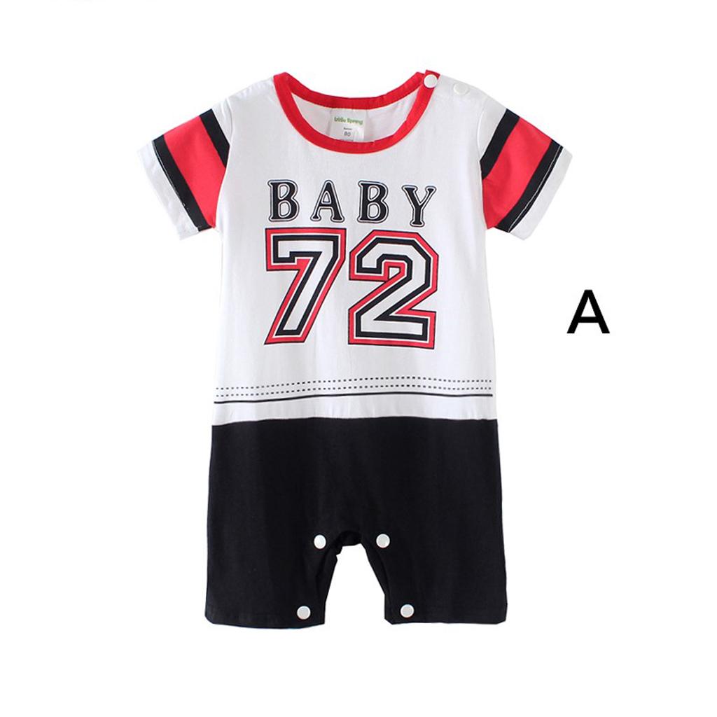 Baby Kids Infant Outfits Printed Tracksuit Romper Jumpsuit Bodysuit 95cm A