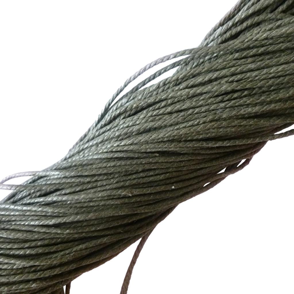 10M Army Green Waxed Cotton Rope String Jewelry Bracelet Making 2mm