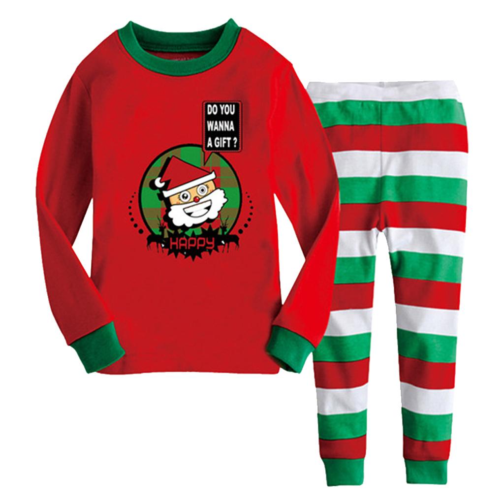 Unisex Toddlers Cute Christmas Long Johns Santa Claus Comfy Pyjamas  95