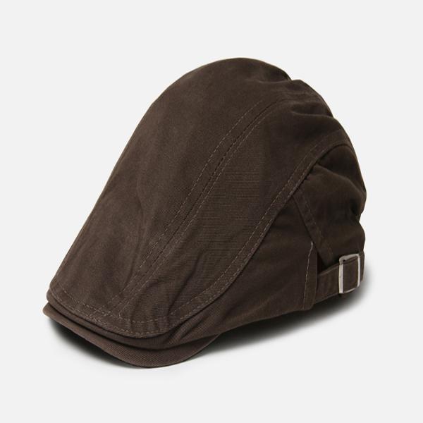 Phenovo Unisex Adults Chic Duckbill Flat Cap Comfy Cotton Golf Hat Brown