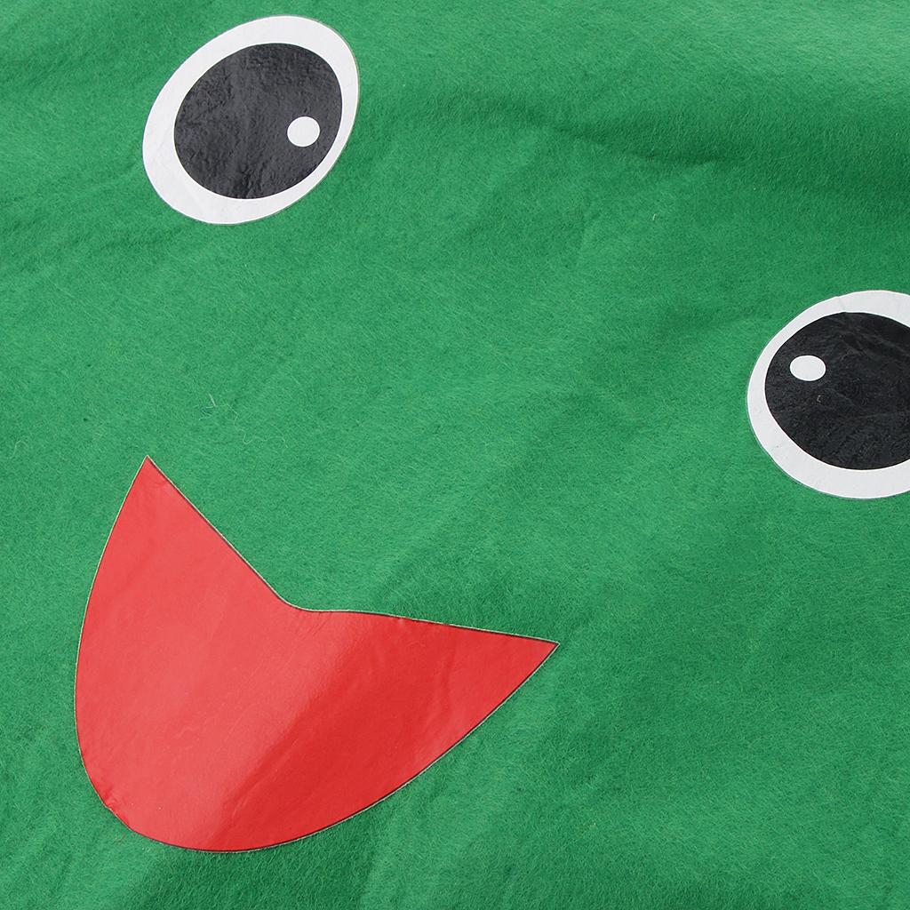 Kids Green Pepper Costume Nonwoven Fabric Vegetable Outfit Party Fancy Dress