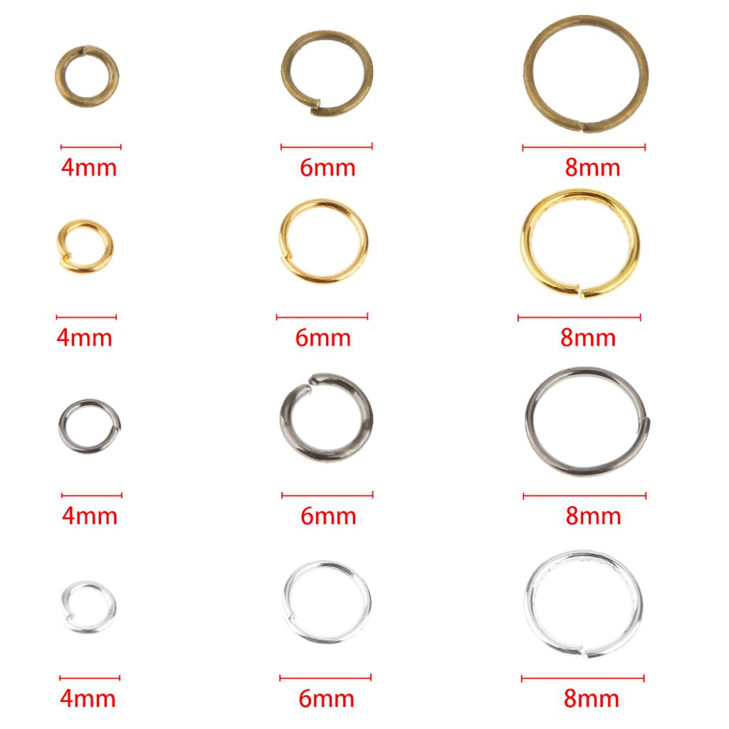 2000pcs Open Jump Rings Split Jewelry Making Findings 4mm  Bronze