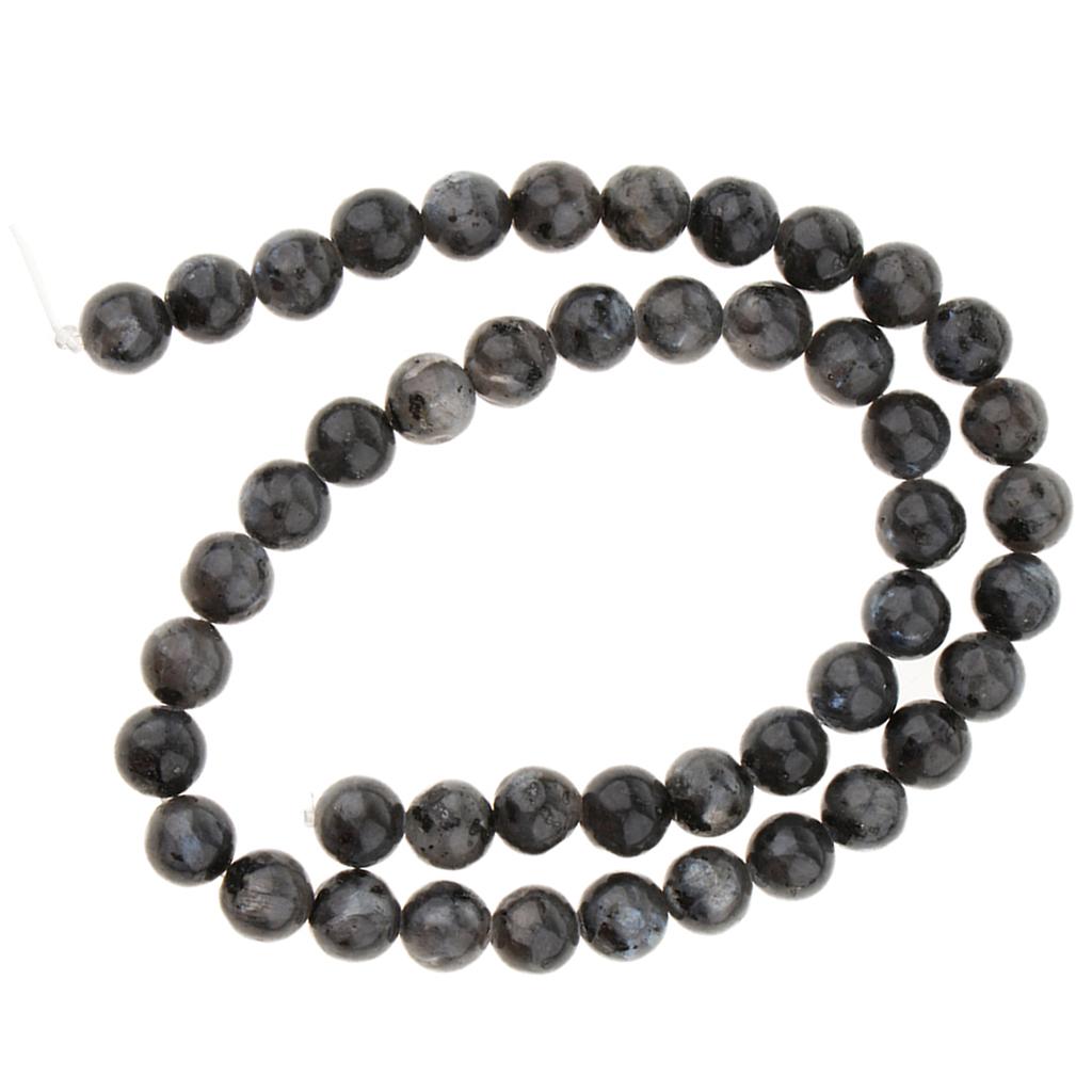 DIY Larvikite Labradorite Black Labradorite Gemstone Round Loose Beads 8MM