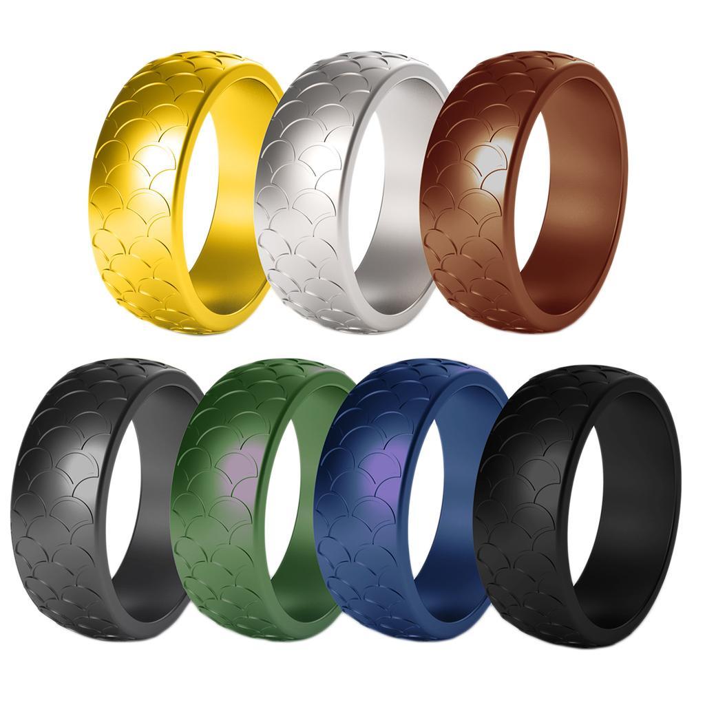 7 Colors Silicone Wedding Finger Rings Women Men Sports