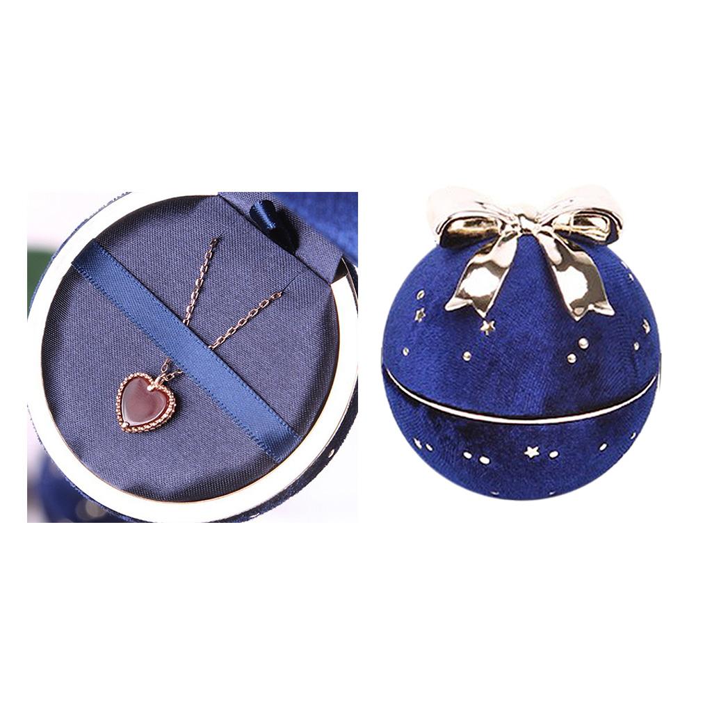 Gift Box Necklace Jewelry Box Organizer Blue