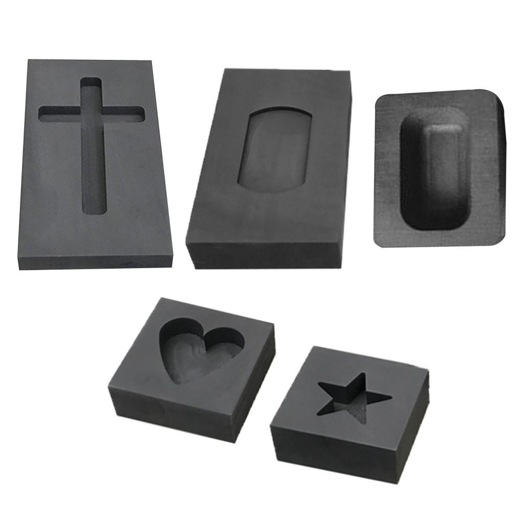 Gold High Density Graphite Mold Multi-Shape DIY Tools 5-6ml Cross