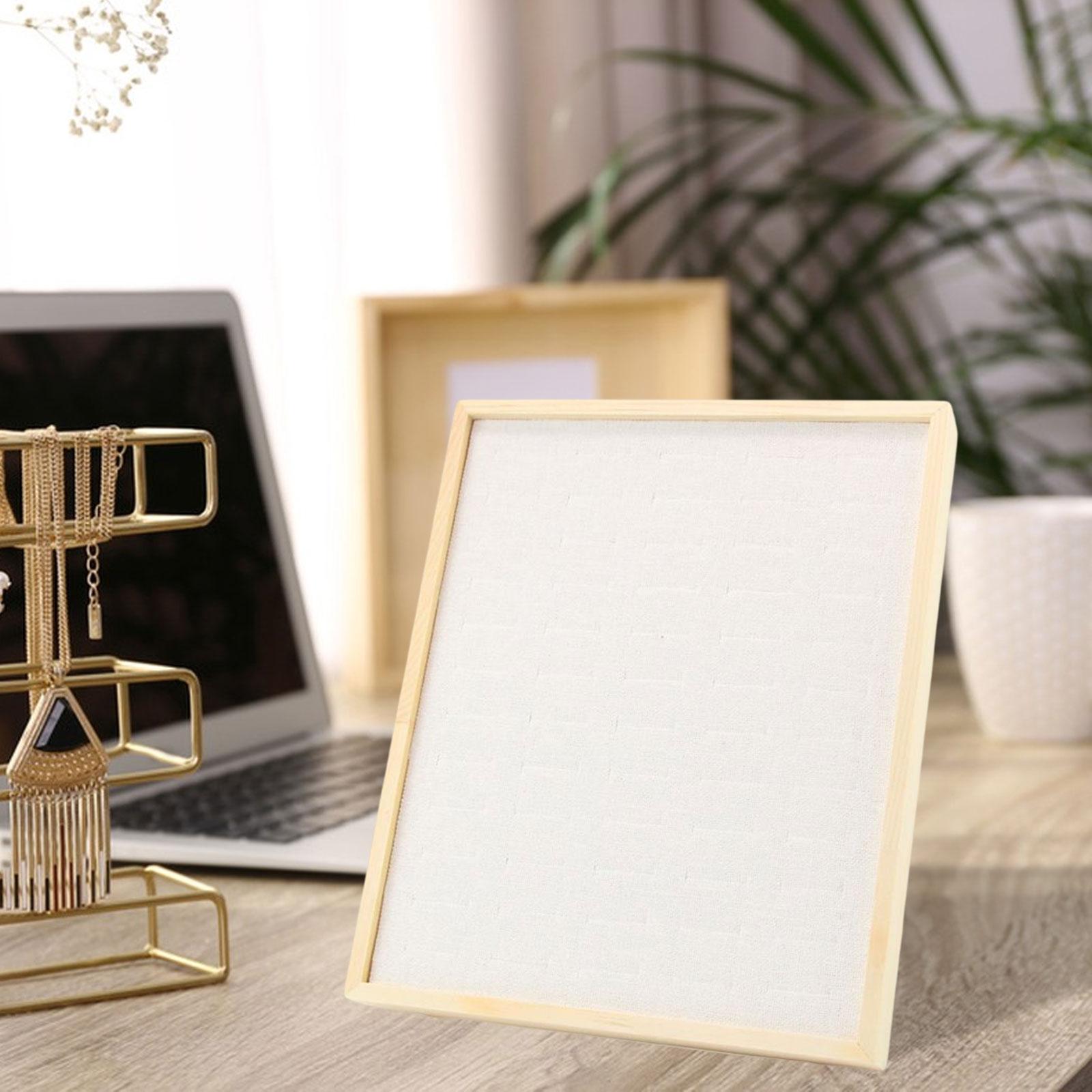 Wooden rings Holder Display Stand Jewelry Box Inserts Foldable Freestanding White