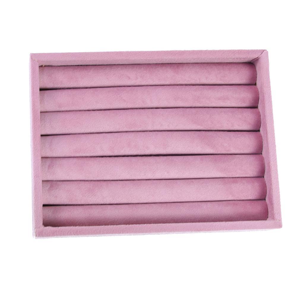 Jewelry Organizer Velvet Pink Rings Tray