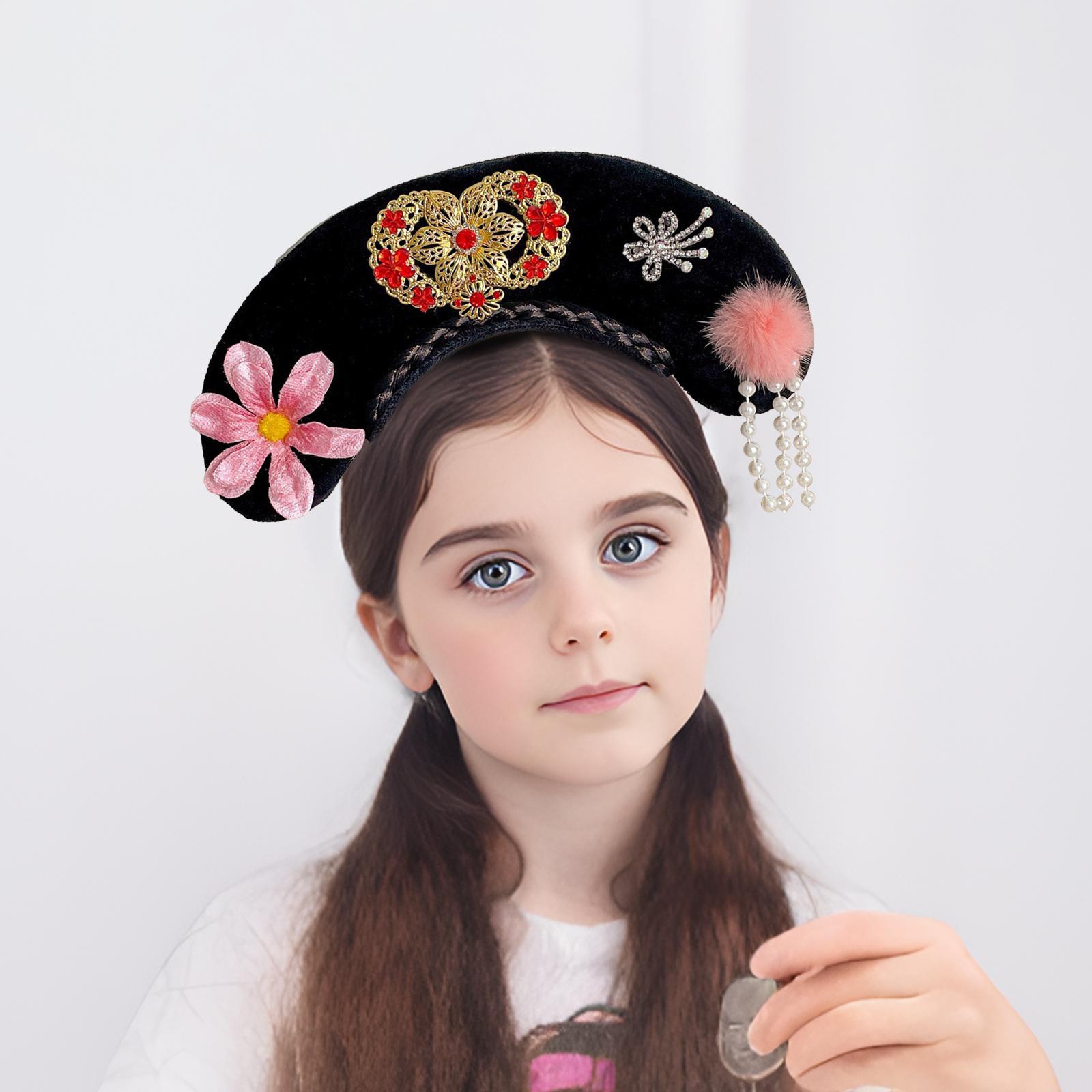 Chinese Headwear Empress Headdress Headgear Hair Band Flower Hanfu Hair Hoop Style G