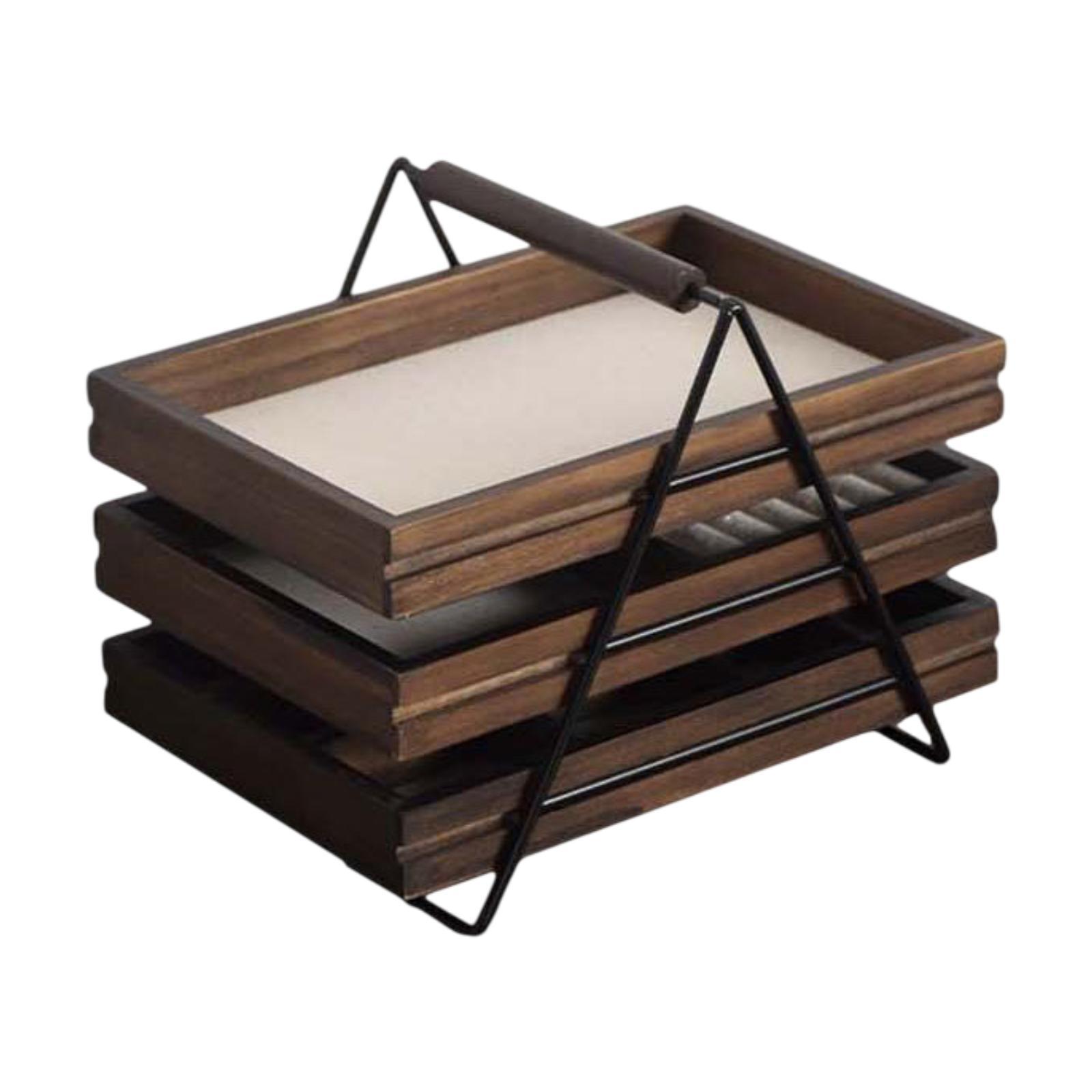 Wood Jewelry Tray 3 Layer