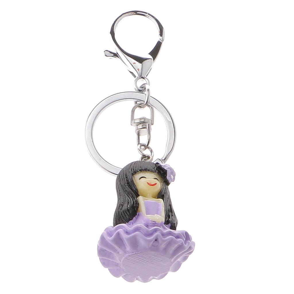 Little Charming Girl Pendant Keychain Keyfob Women Fashion Accs Charms Gift