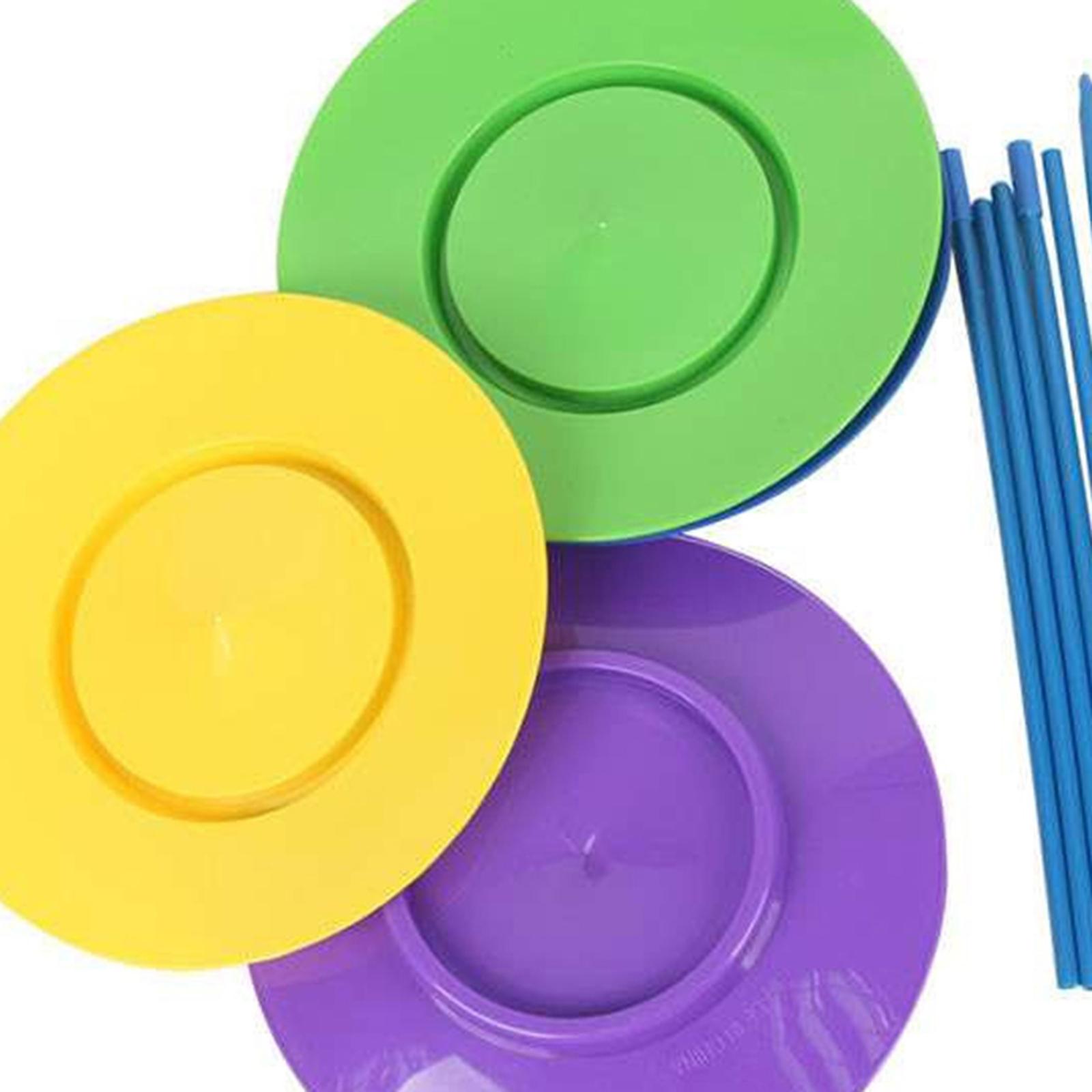 12 Set   Plates Sticks Clown Juggling Kids Balance Toy Magic Trick