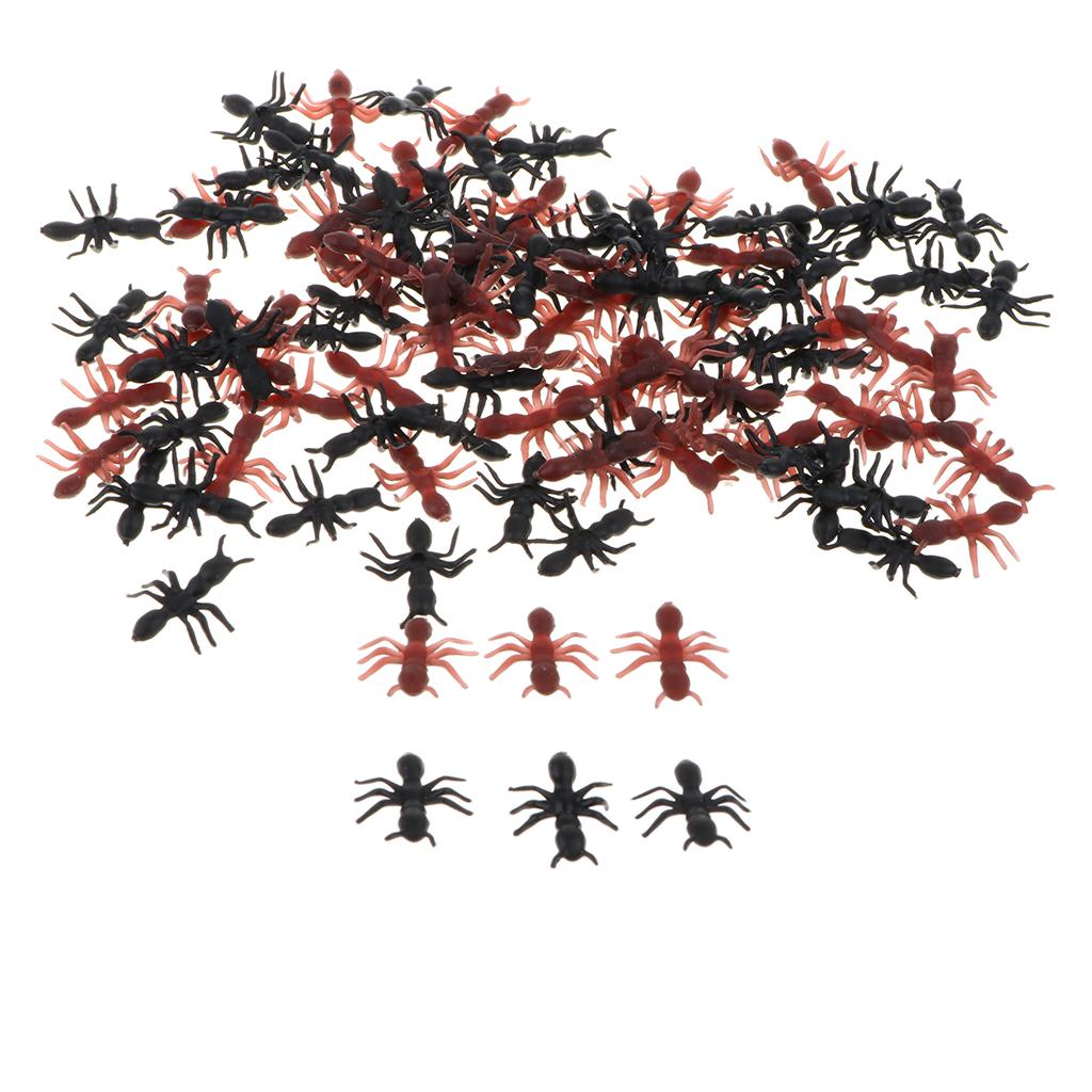 100 Piece Plastic Fake Ants Model Figure Set Kids Toy Party Favors Mixed