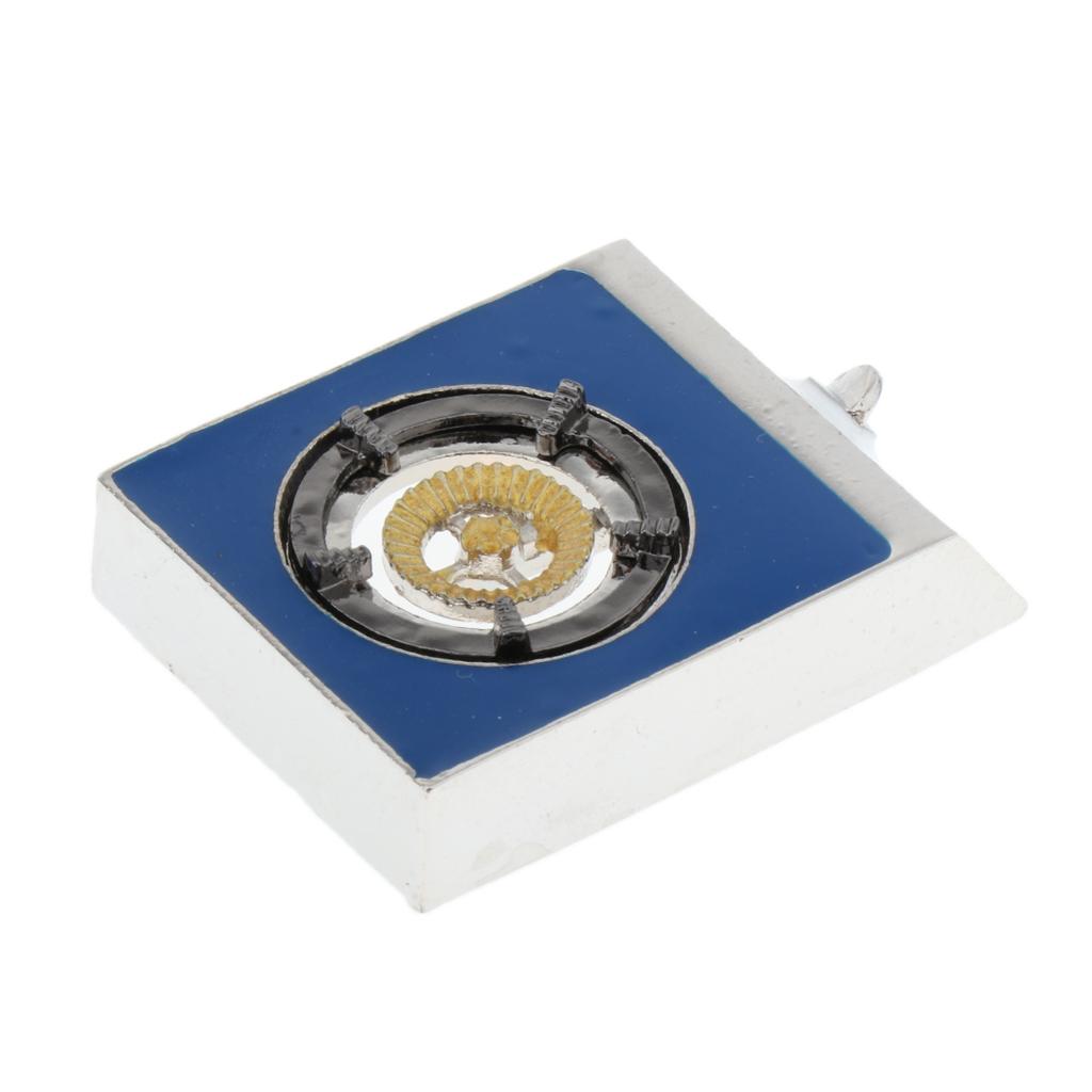 5x1:12 Miniature Metal Gas Stove Burner Model Dollhouse Kitchen Furniture Accs