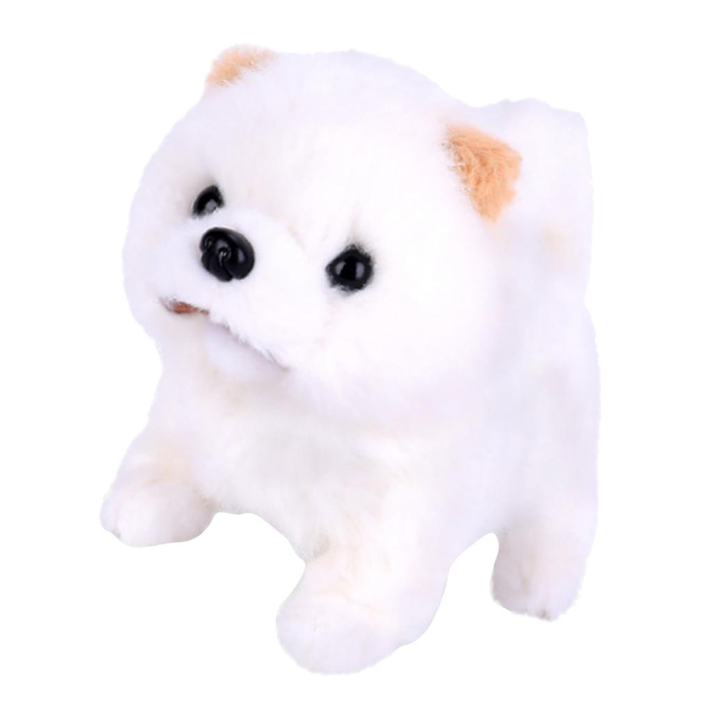 Electronic Plush Dog Robot Toy Walk Bark Wag Tail Kids Gift  Pomeranian