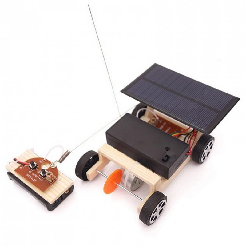 DIY Wooden Science Kits Kids Science Experiment Toys solar car