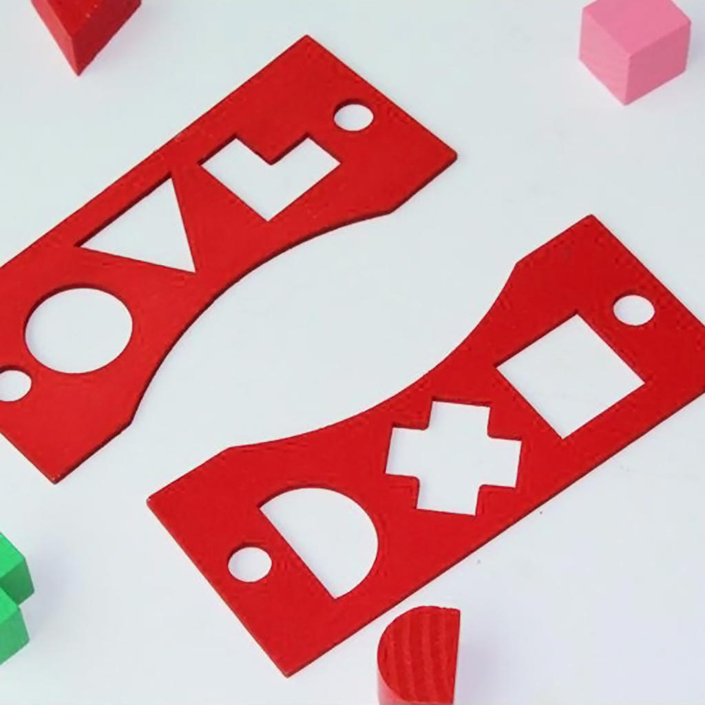 Infant Wood Number and Shape Puzzle Blocks Developmental Math Training Toys