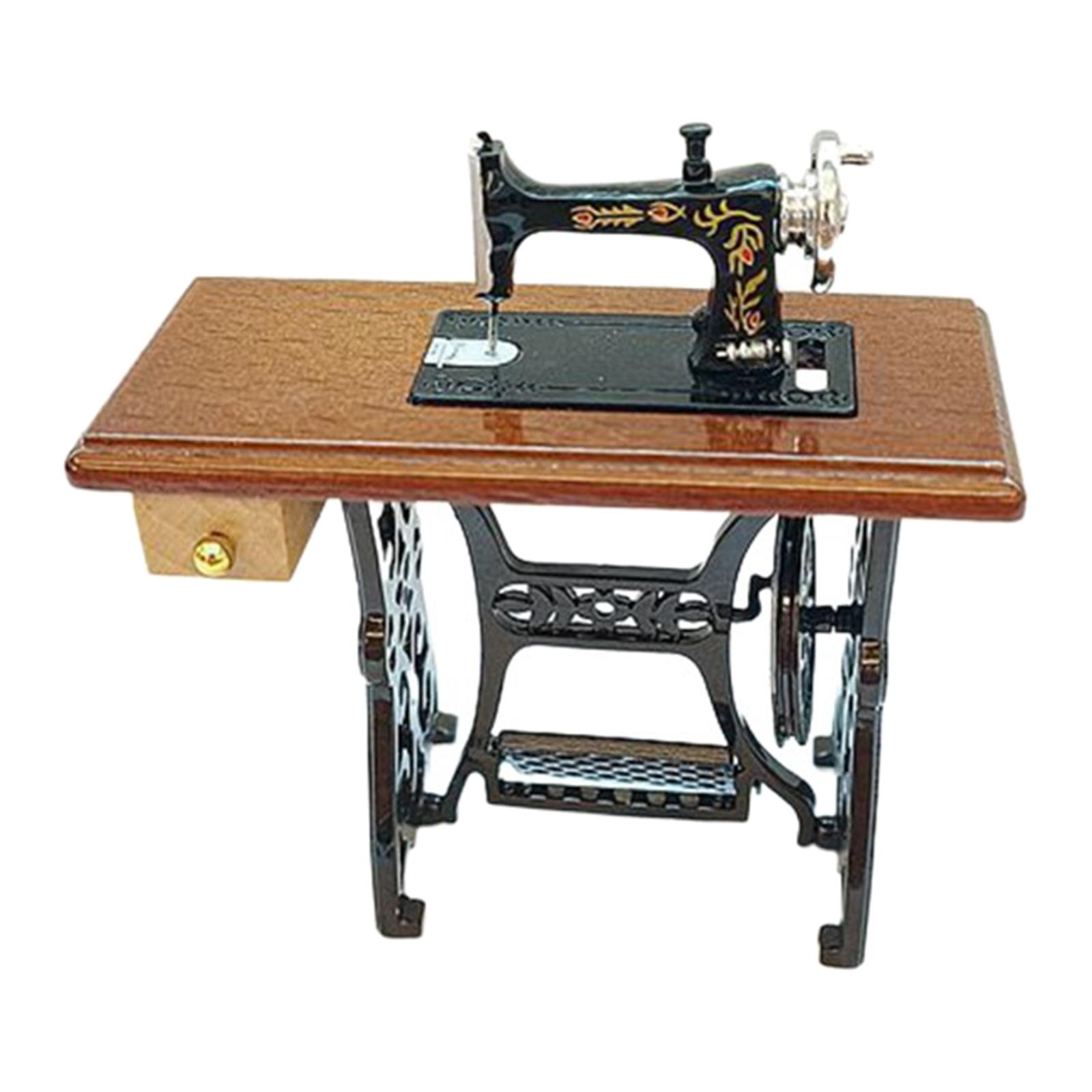 Miniature Sewing Machine Dollhouse Accessory