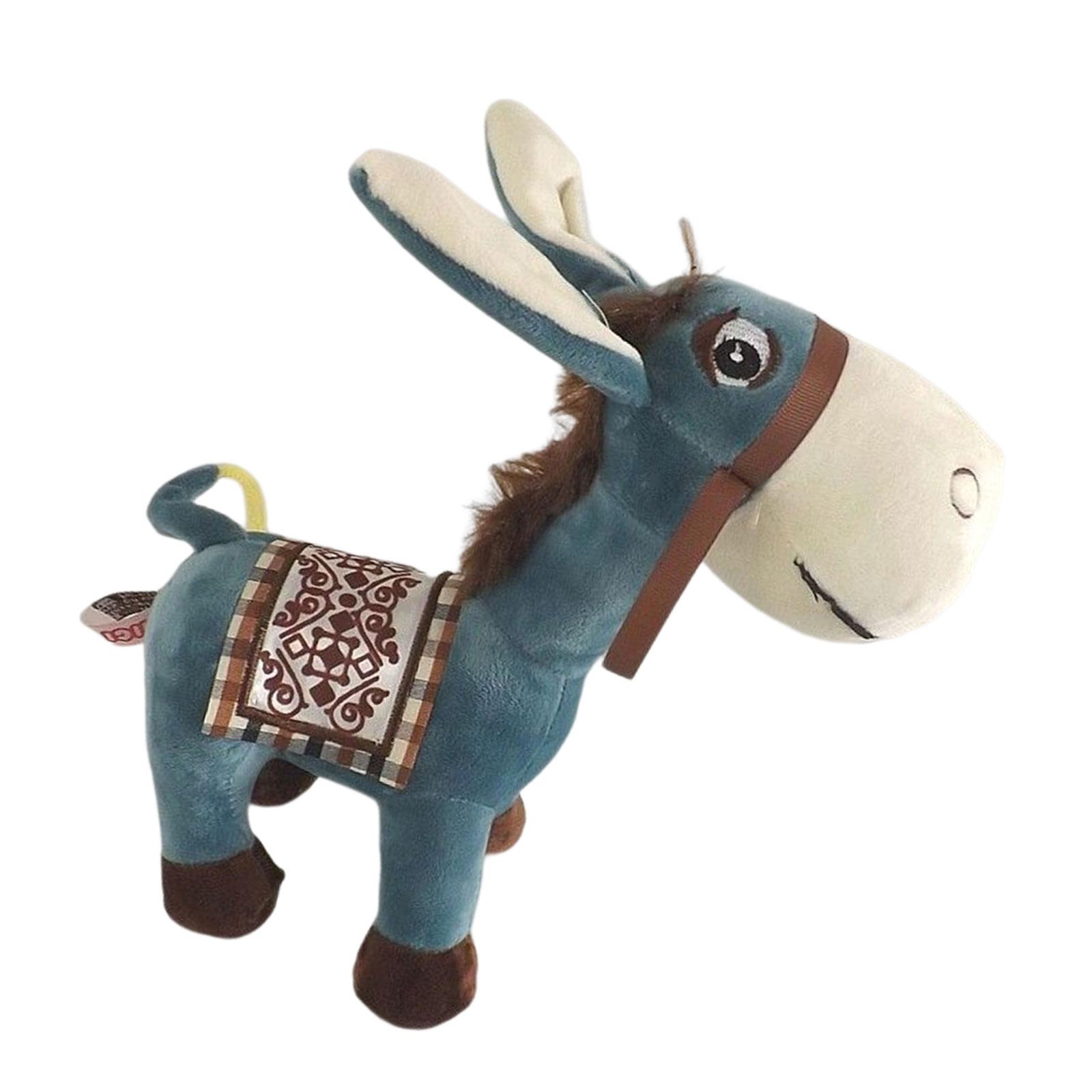 Stuffed Donkey Doll Blue