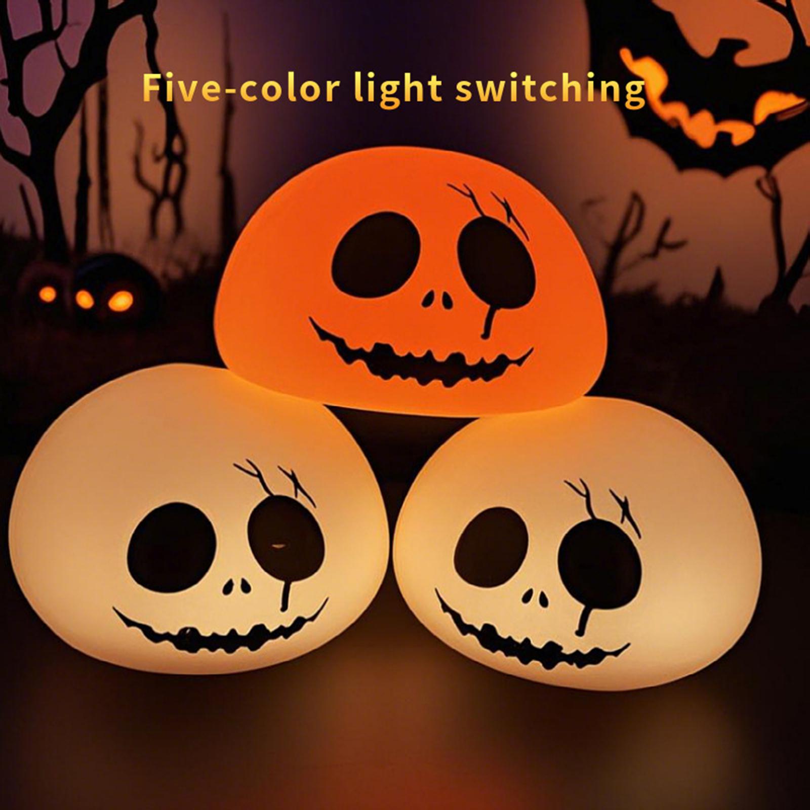 Halloween Skeleton Night Light Soft Silicone Nightlight for Home Funny Gifts