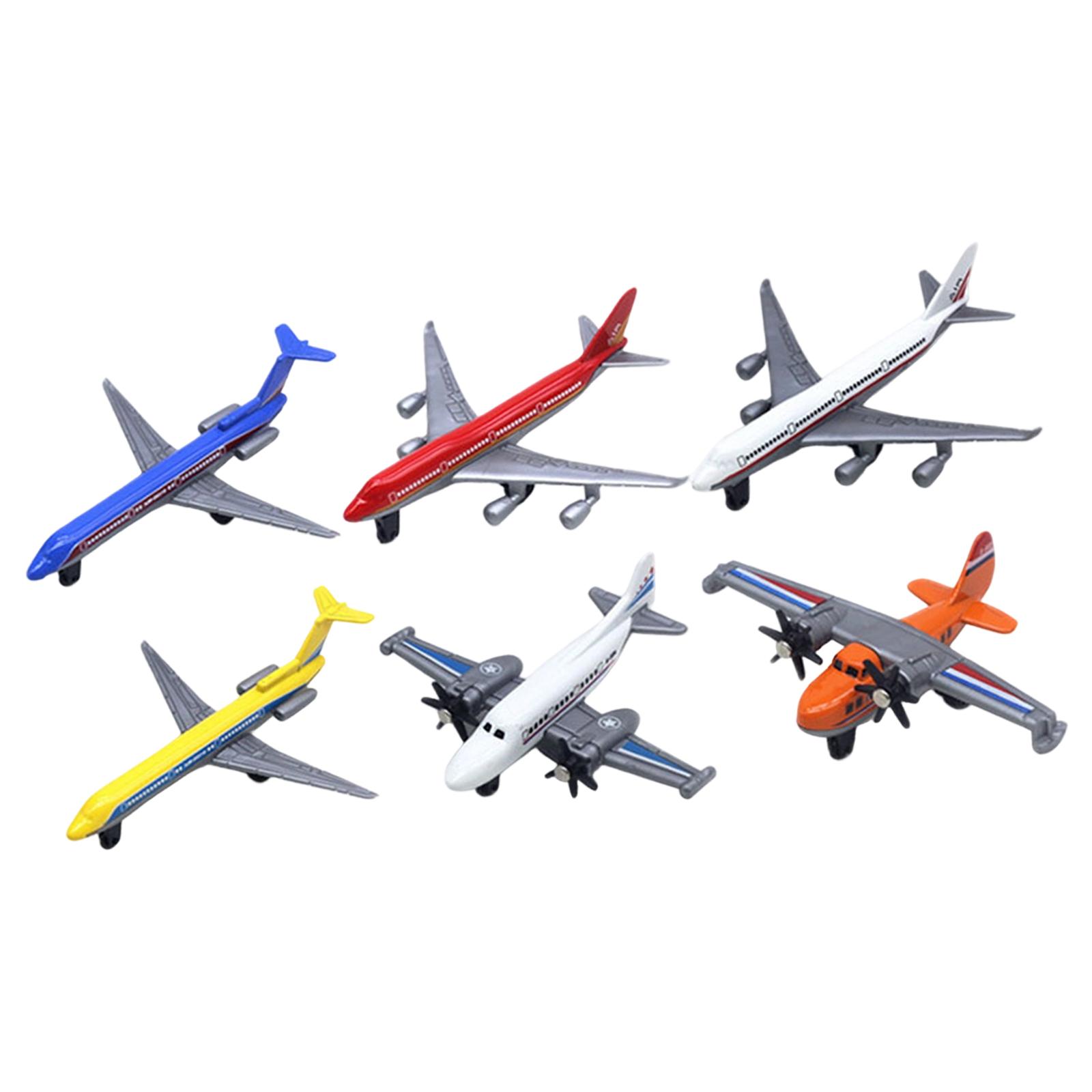 6x Alloy Airplane Fighter Jet 1:64 Simulation Children Toy